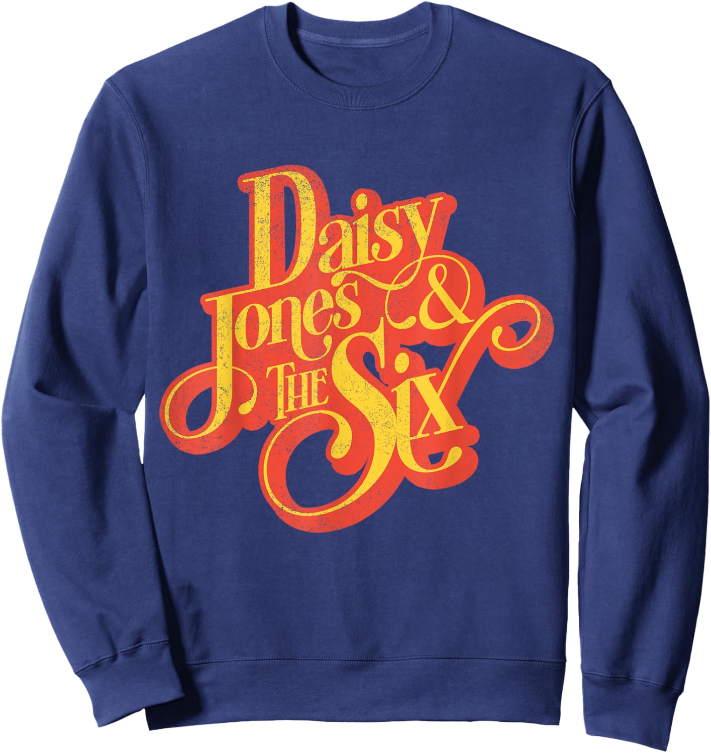Daisy Jones & the Six - Vintage Yellow Logo Sweatshirt - Sweatshirt | Navy