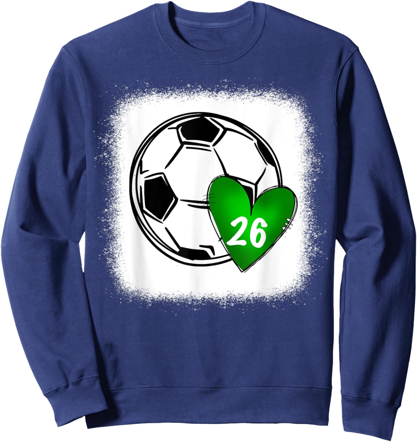 Custom Soccer Mom 26 Heart for Mom, Mommy Sweatshirt - Sweatshirt | Navy