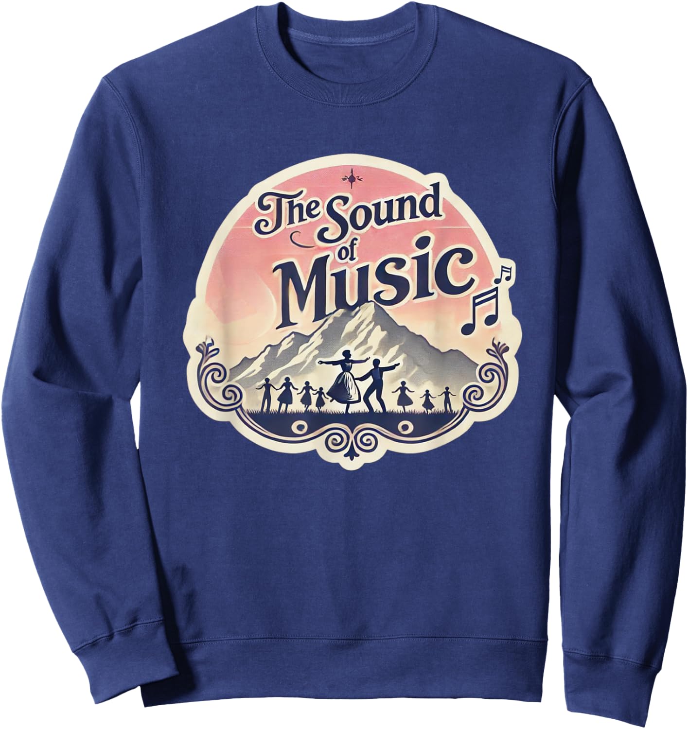 Sunset over the Alps Sound Of Music Family Musical Sweatshirt - Sweatshirt | Navy