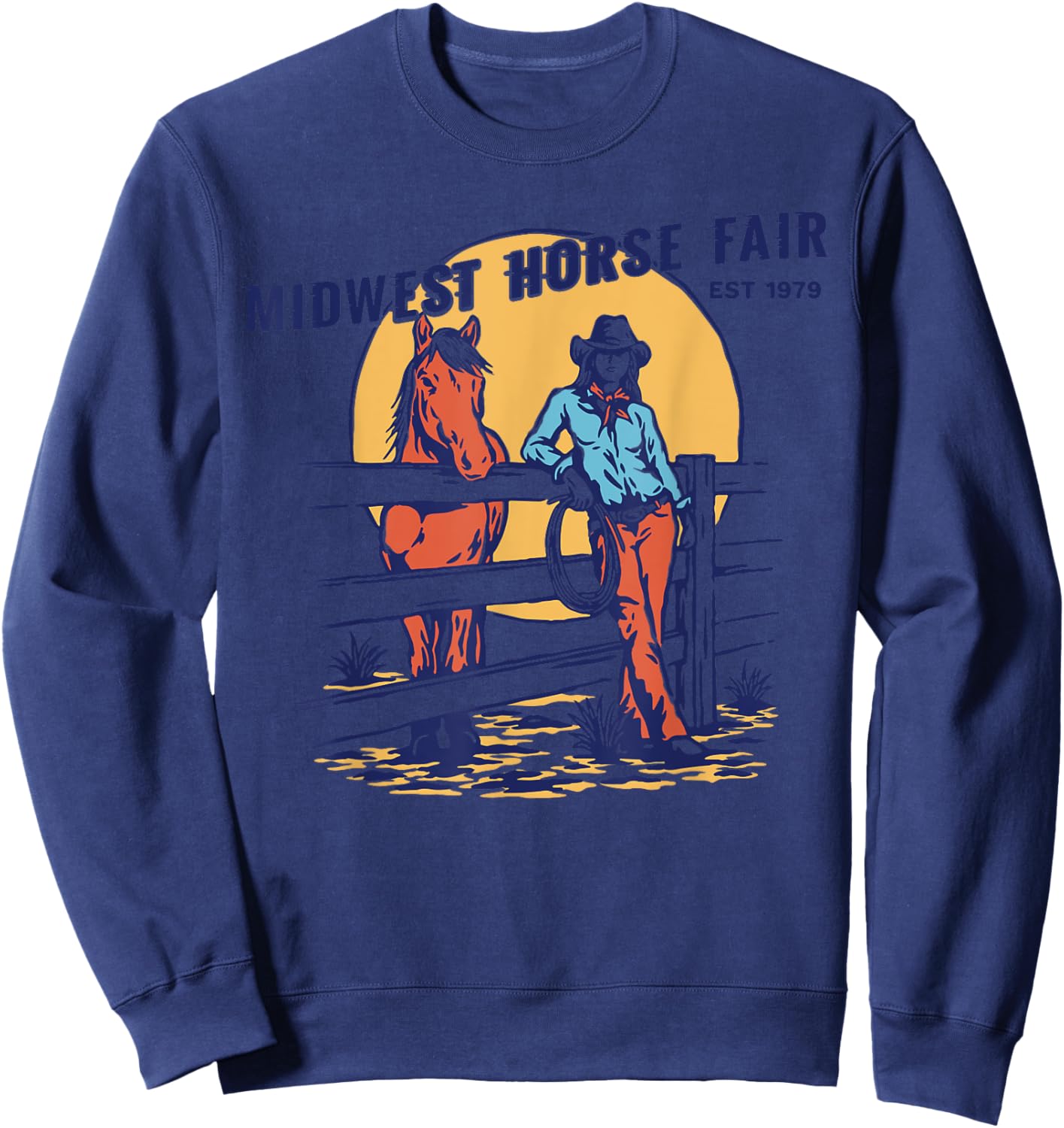 Midwest Horse Fair Cowgirl Sweatshirt - Sweatshirt | Navy