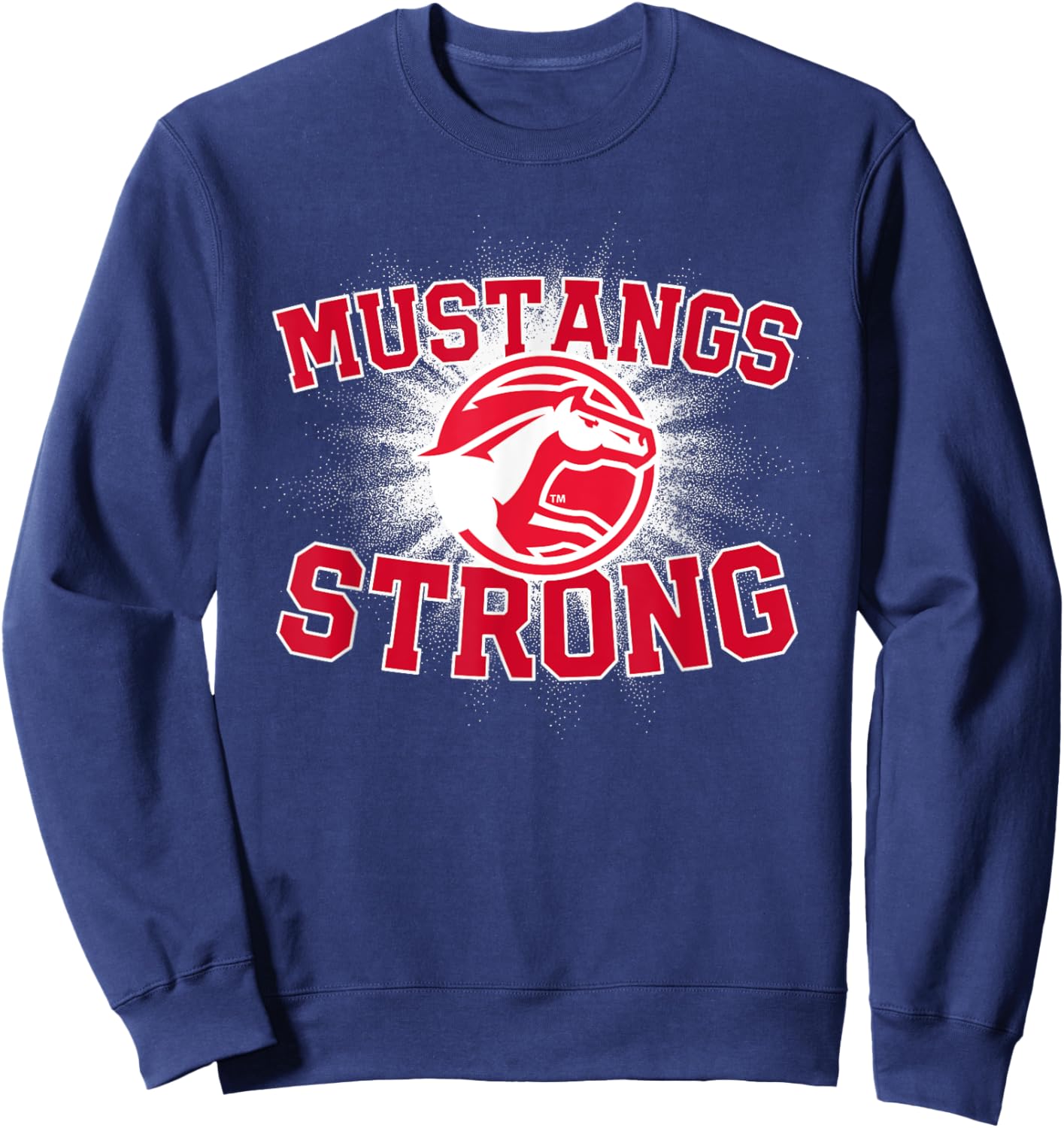 Dallas Center-Grimes Mustangs Logo Strong Flag HS Sweatshirt - Sweatshirt | Navy