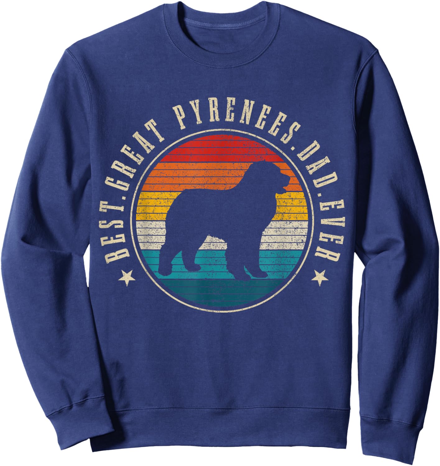 Pyrenean Mountain Dog Vintage Dog Funny Sweatshirt - Sweatshirt | Navy