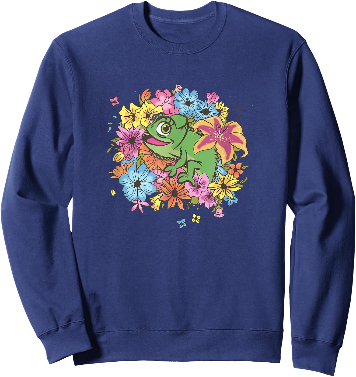 Disney Tangled Floral Pascal Small Sweatshirt - Sweatshirt | Navy