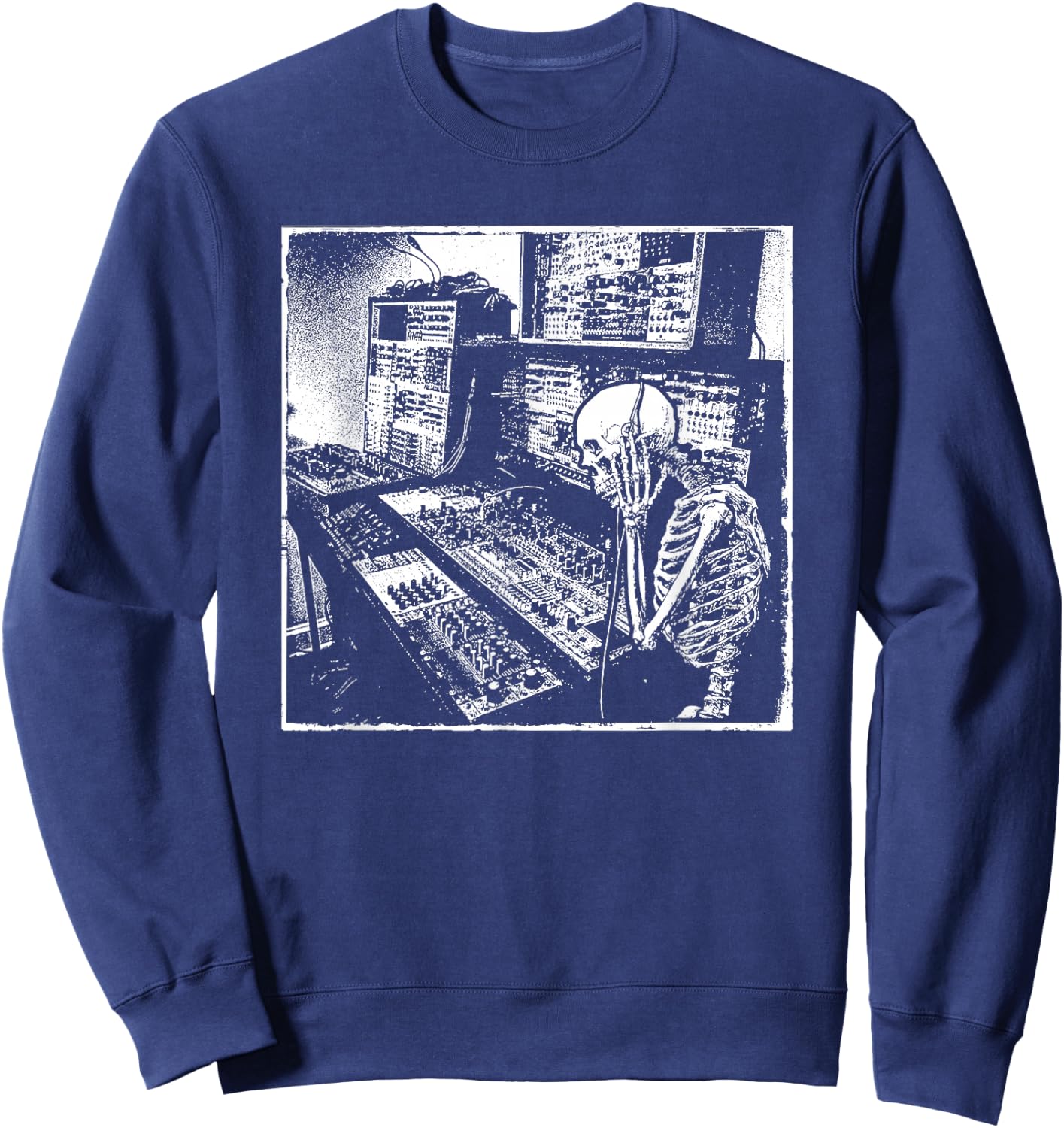 Electronic Music Synthesizer Techno Music DJ Producer Sweatshirt - Sweatshirt | Navy