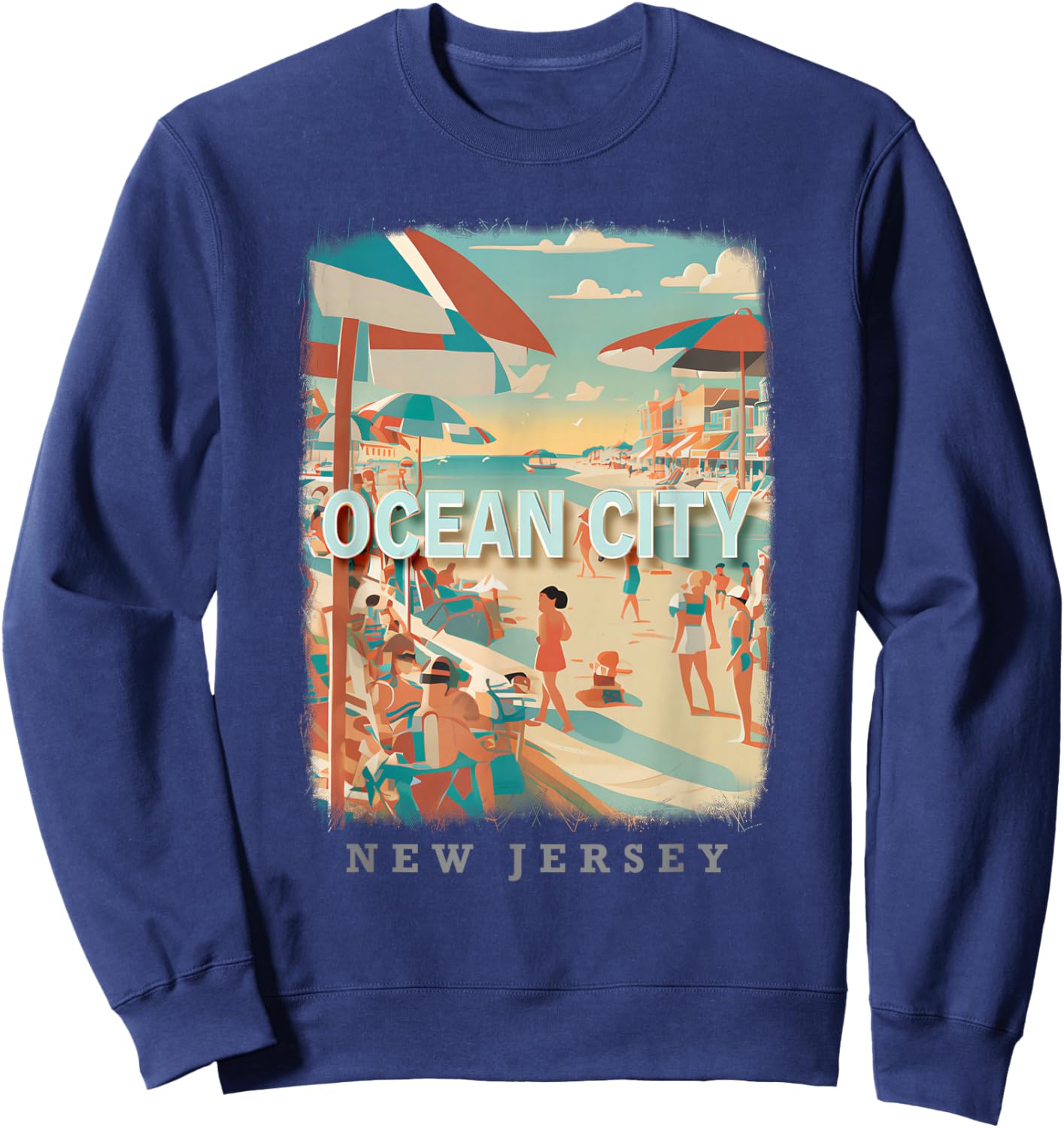 Ocean City New Jersey NJ Boardwalk Bliss SD105 Sweatshirt - Sweatshirt | Navy