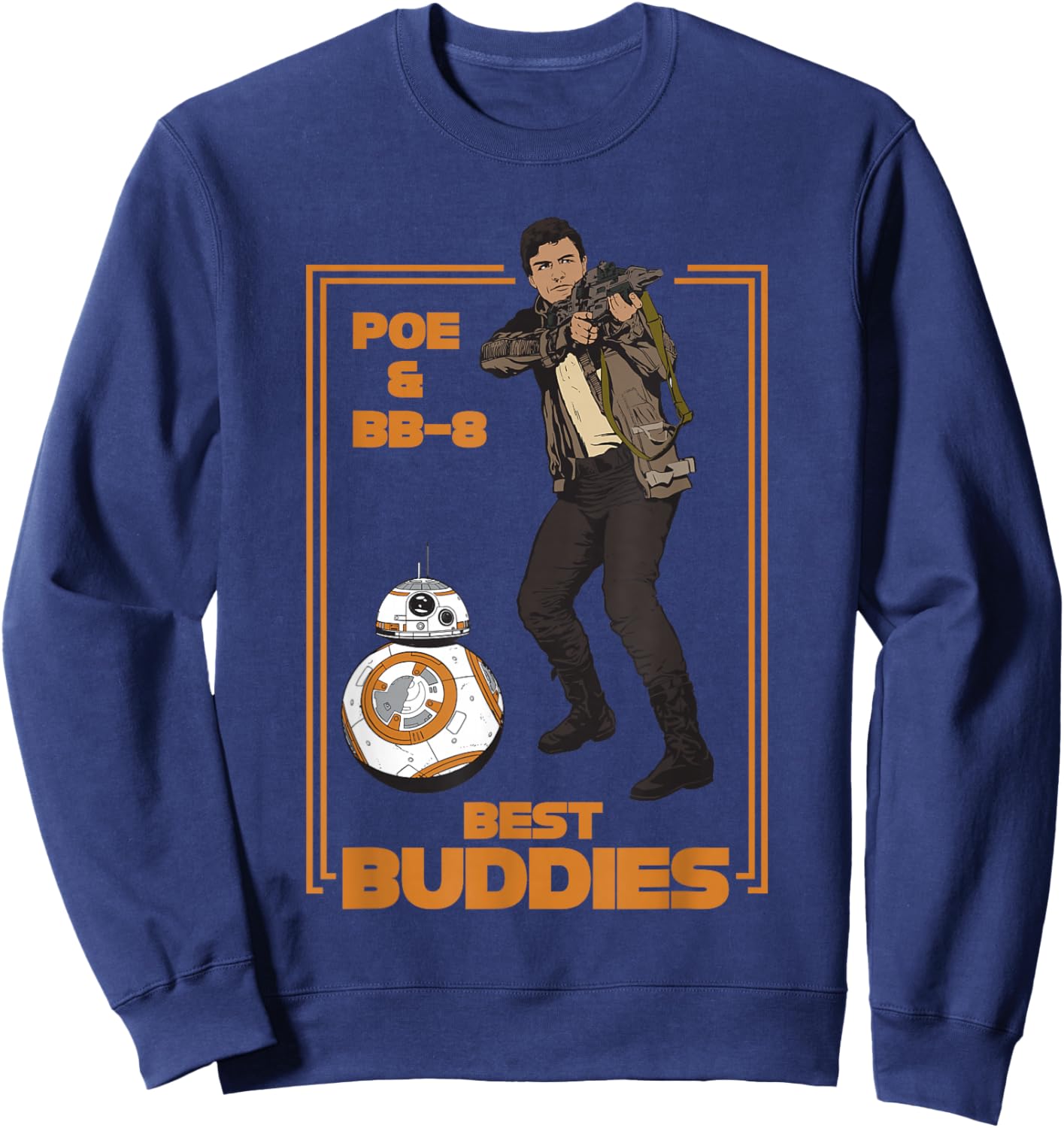 Star Wars: The Force Awakens Poe & BB-8 Best Buddies Poster Sweatshirt - Sweatshirt | Navy