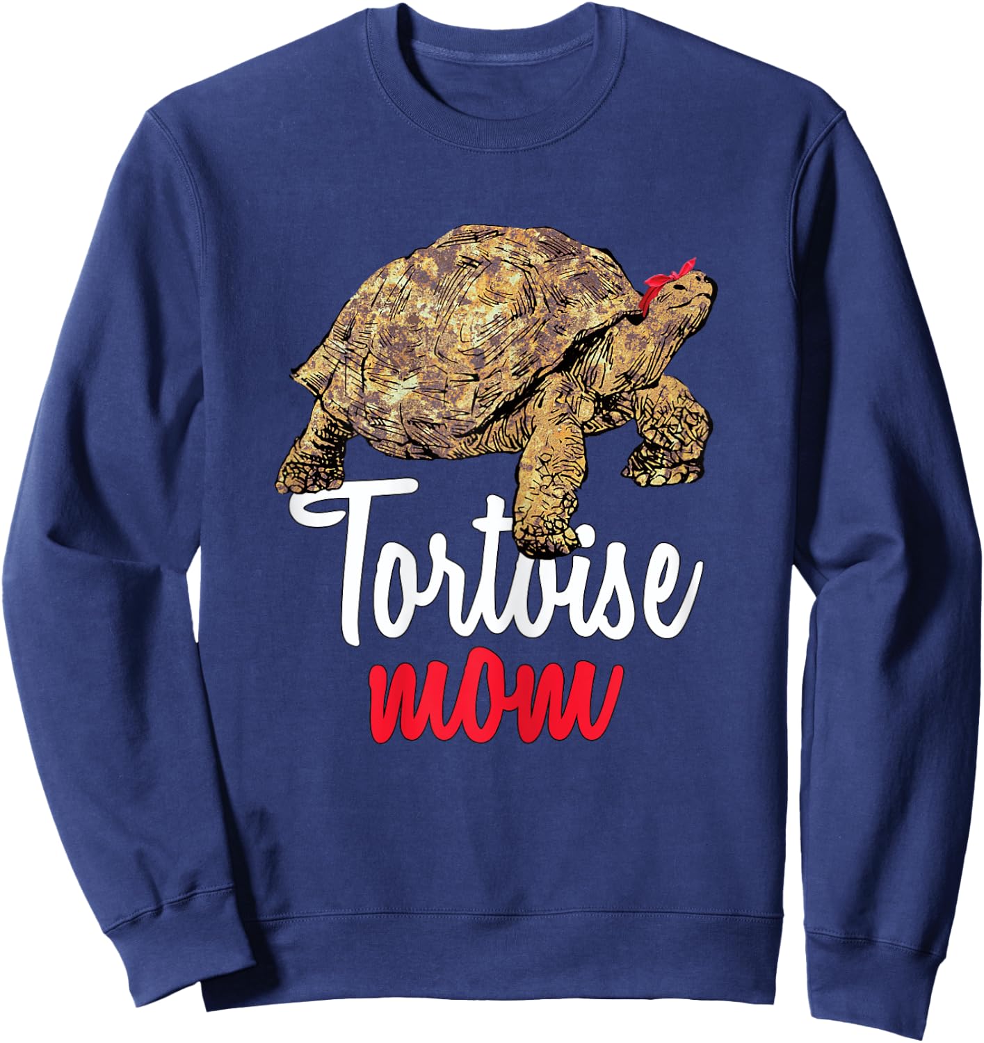 African Spurred Mom Sulcata Tortoise Sweatshirt - Sweatshirt | Navy