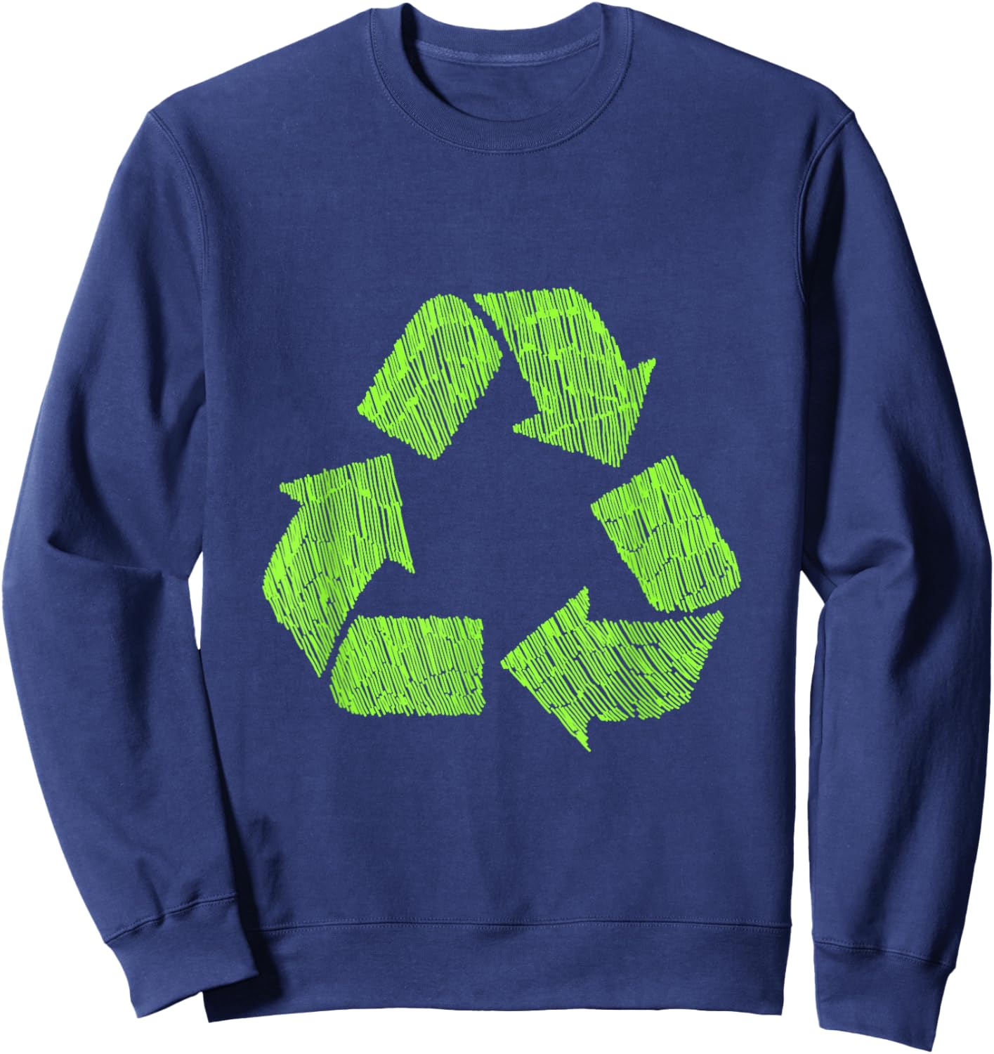 Recycling Symbol Recycle Reuse Renew Rethink Substainability Sweatshirt - Sweatshirt | Navy