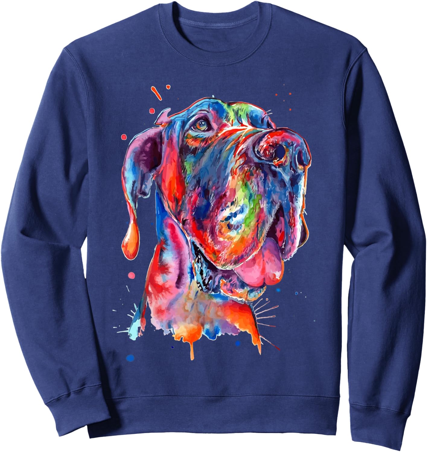 Great Dane Splash Art Dane Sweatshirt - Sweatshirt | Navy