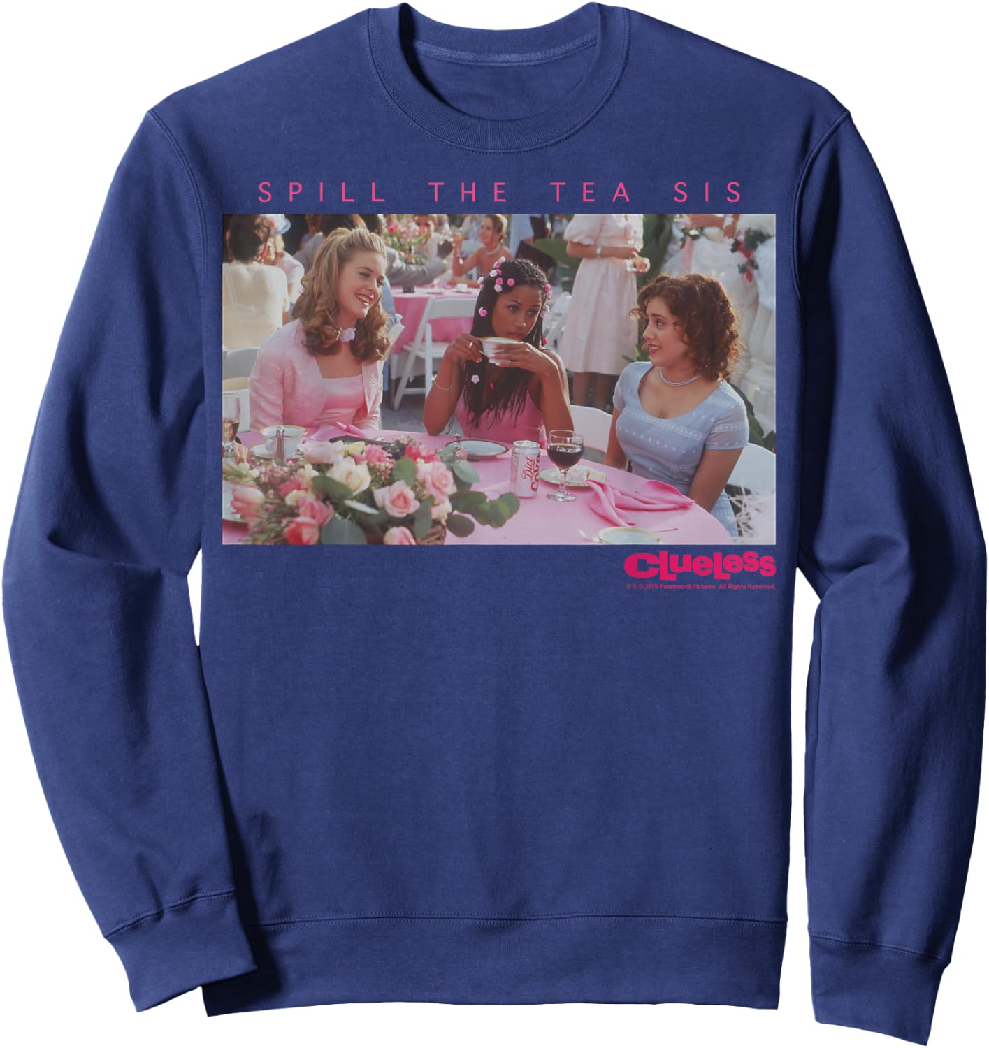 Clueless Spill The Tea Sis Sweatshirt - Sweatshirt | Navy