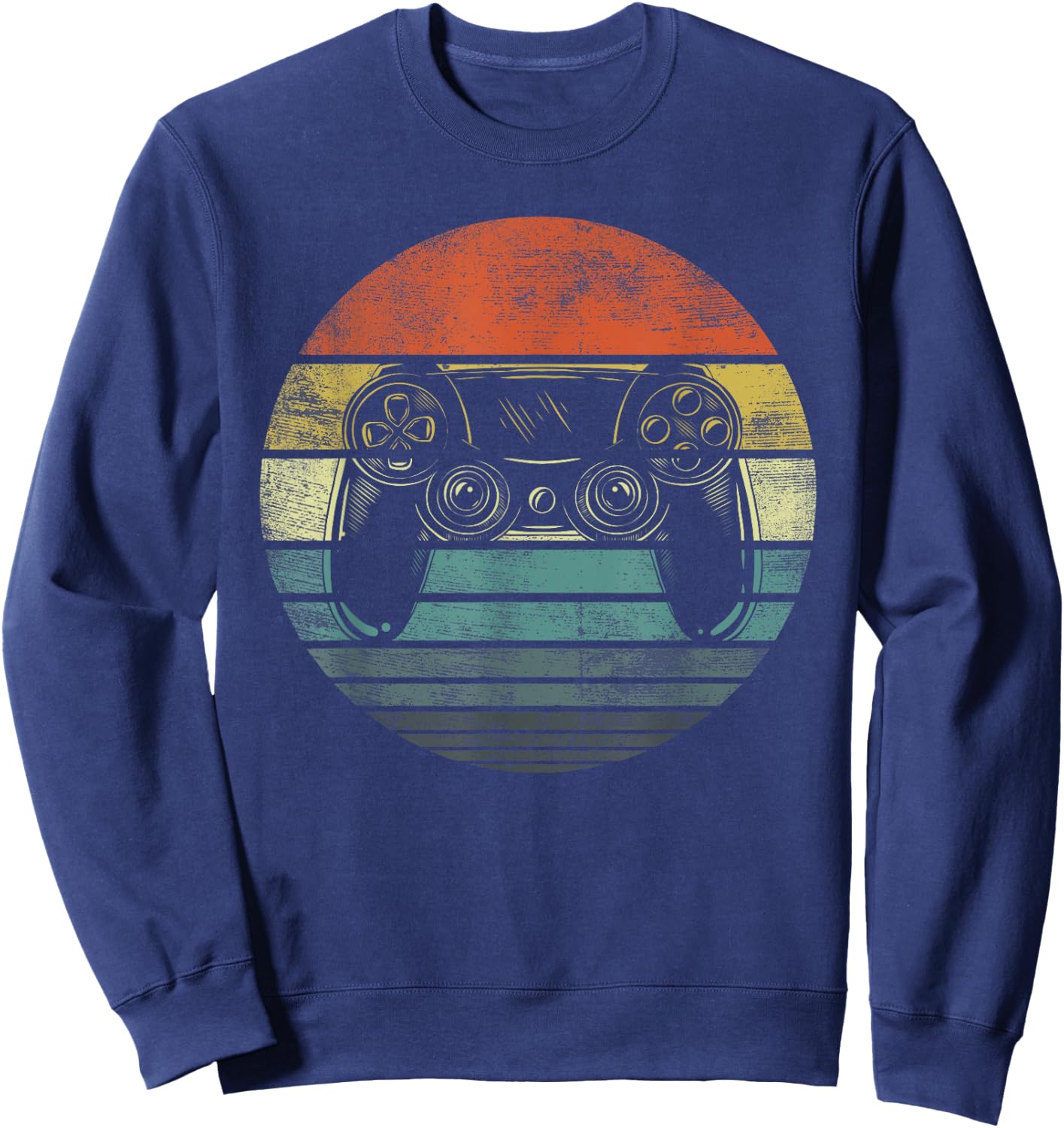 Video Gamer Gifts Funny Retro Video Game Controller Gaming Sweatshirt - Sweatshirt | Navy