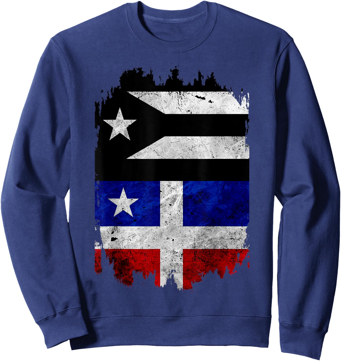 Puerto Rico Resiste Black Protest Flag Grito de Lares Flag Sweatshirt - Sweatshirt | Navy