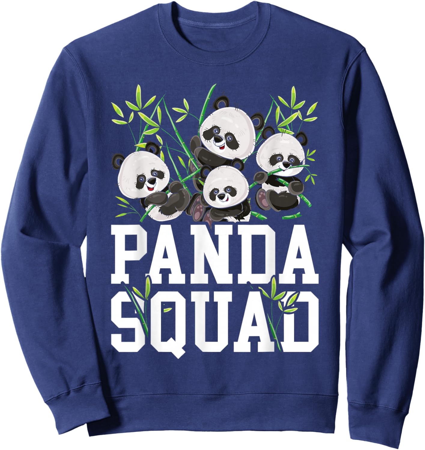 Cute Panda Family Graphic Panda Squad Sweatshirt - Sweatshirt | Navy