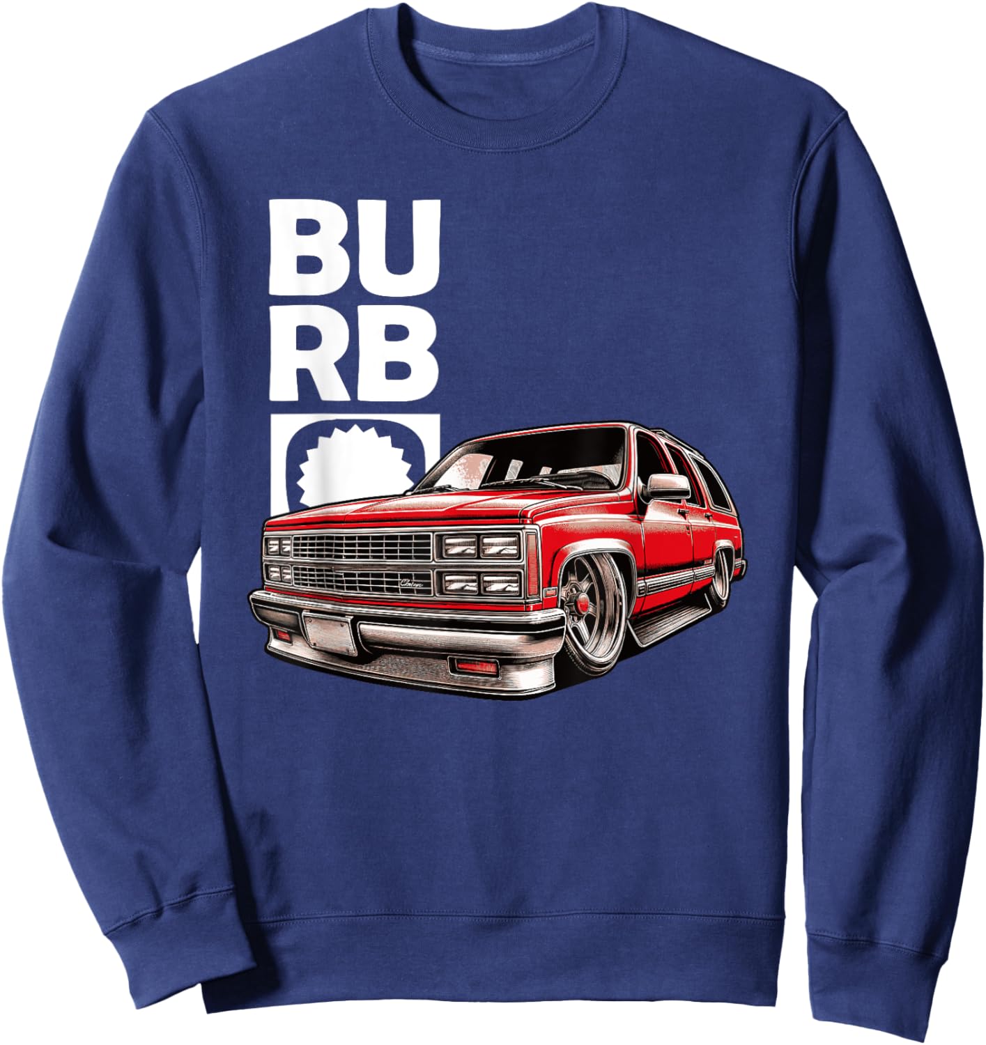 Squarebody Truck Burb Crest Truck Squarebody Suburban Sweatshirt - Sweatshirt | Navy