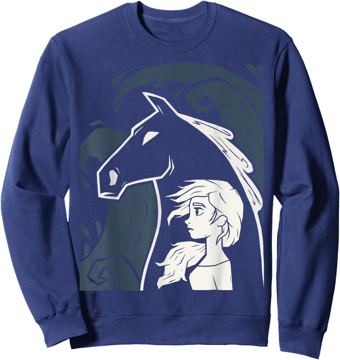 Disney Frozen 2 Elsa Water Horse Portrait Sweatshirt - Sweatshirt | Navy