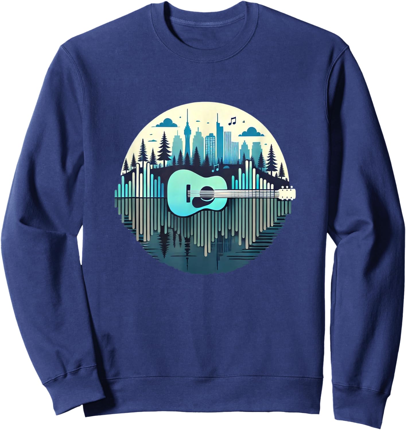 guitar man gift guitarist , Black, S Sweatshirt - Sweatshirt | Navy