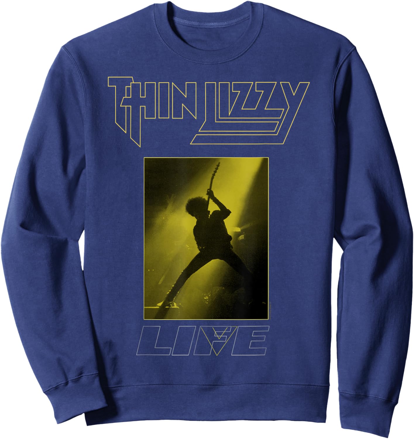 Thin Lizzy – Live Yellow Boxed Sweatshirt - Sweatshirt | Navy