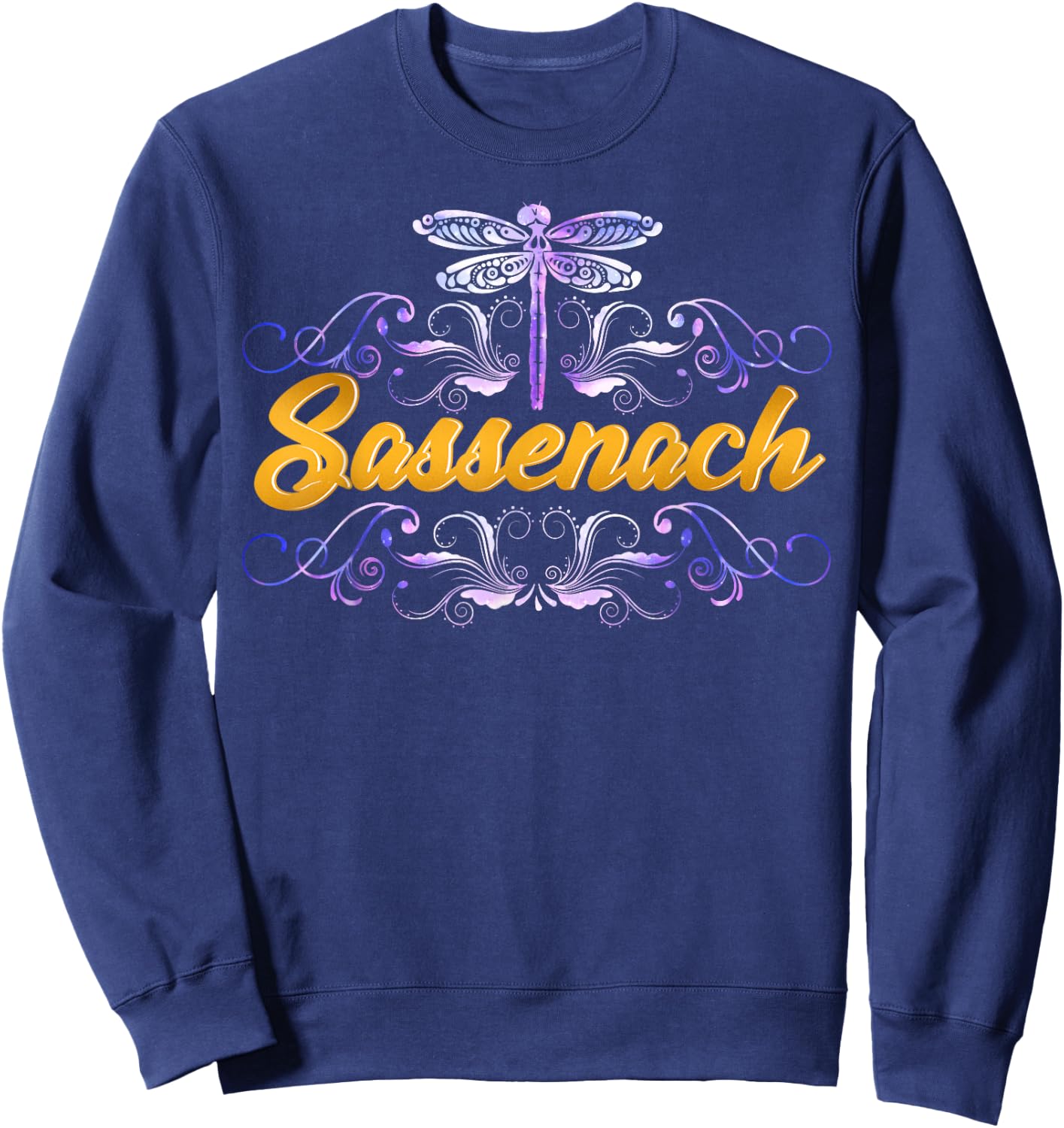 Sassenach Outlander Gaelic Dragonfly Men and Women Sweatshirt - Sweatshirt | Navy