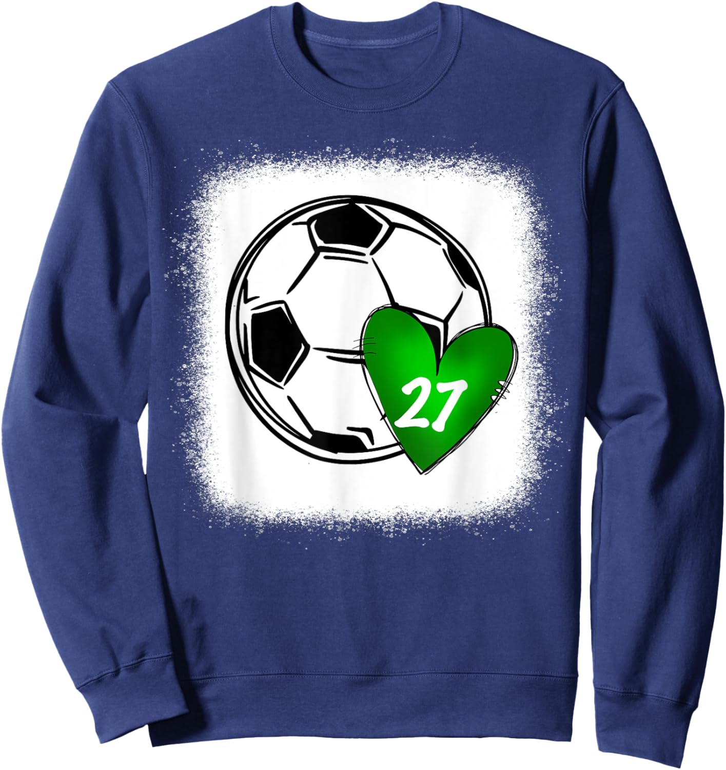 Custom Soccer Mom Number 27 Heart for Mom, Mommy Sweatshirt - Sweatshirt | Navy