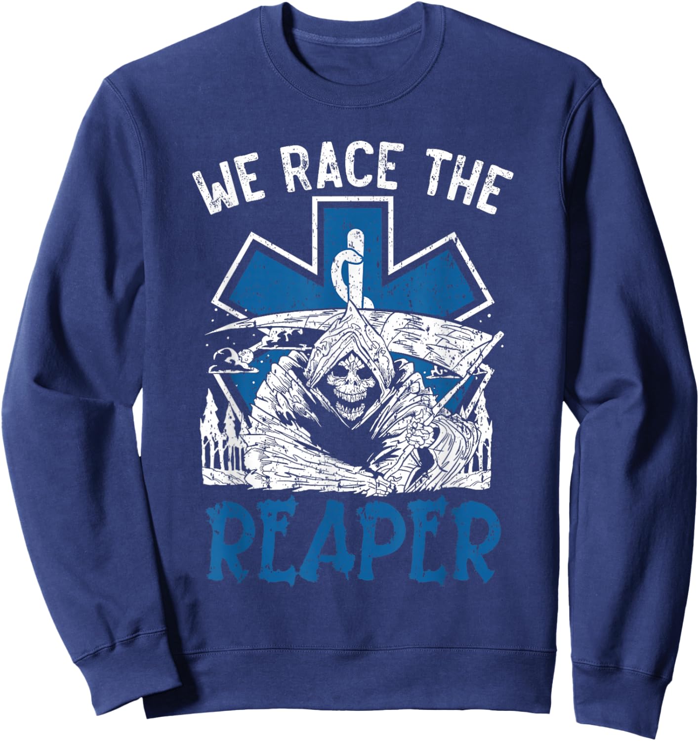 Emergency Medical Technician Healthcare EMT Paramedic Sweatshirt - Sweatshirt | Navy