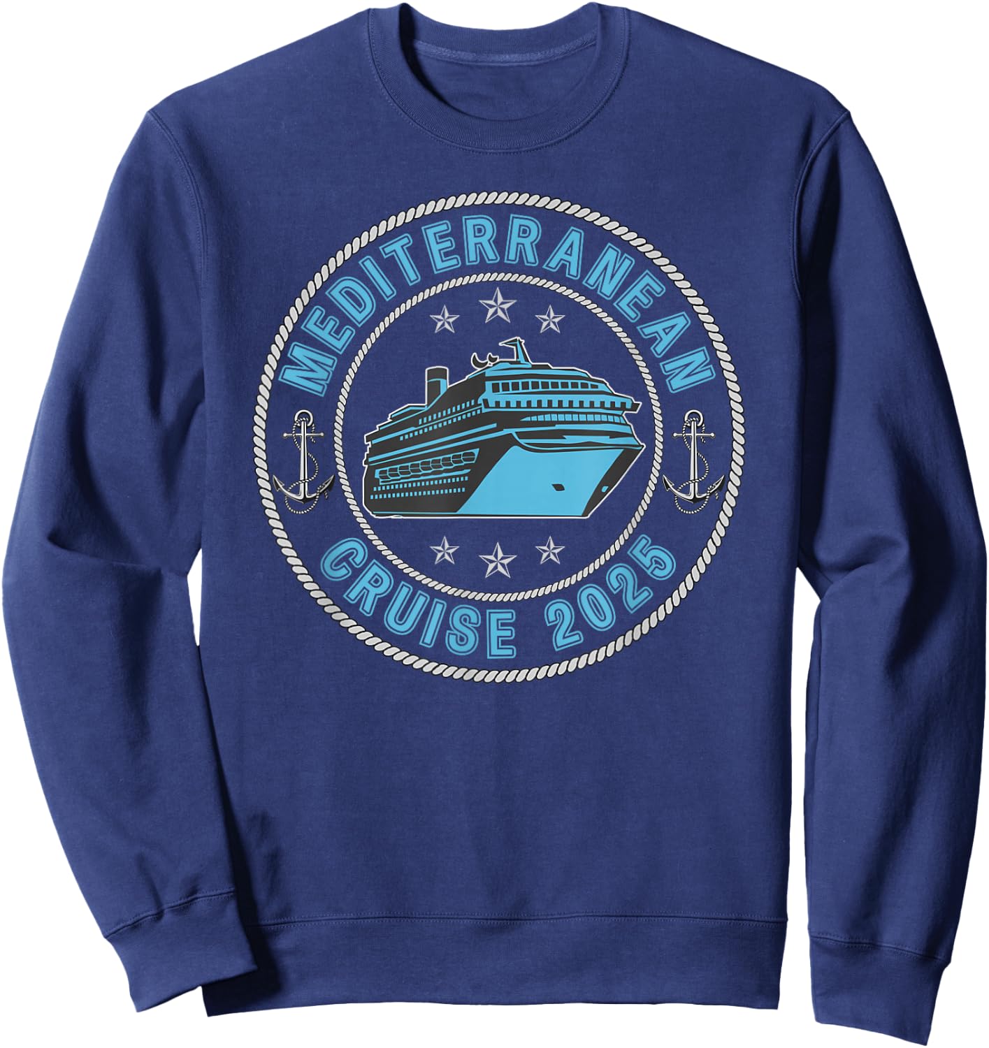Mediterranean Cruise 2025 European Cruising Family Cruise Sweatshirt - Sweatshirt | Navy
