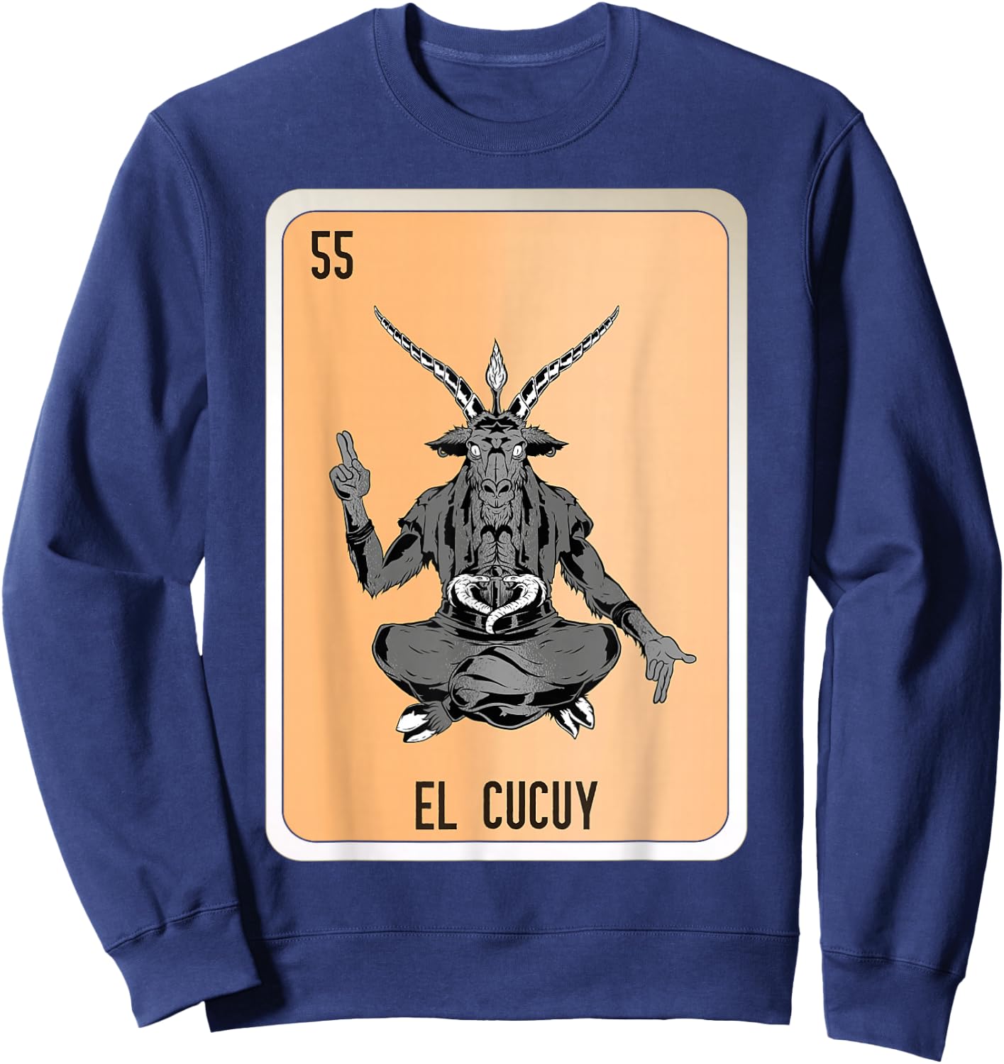 El Cucuy Mexican Slang Chicano Bingo Cards Sweatshirt - Sweatshirt | Navy