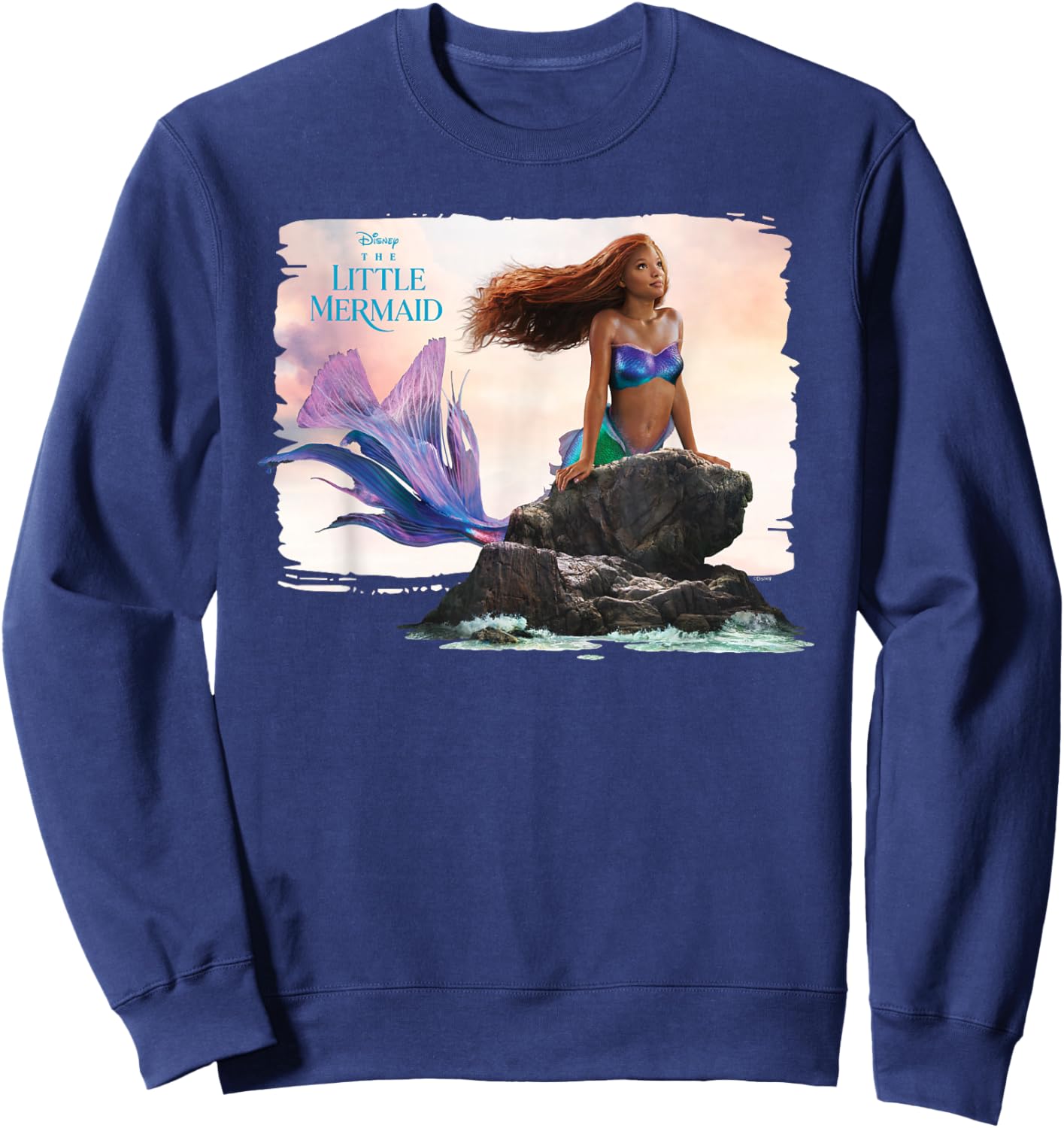 Disney The Little Mermaid Ariel Live-Action Movie Sea Rock Sweatshirt - Sweatshirt | Navy