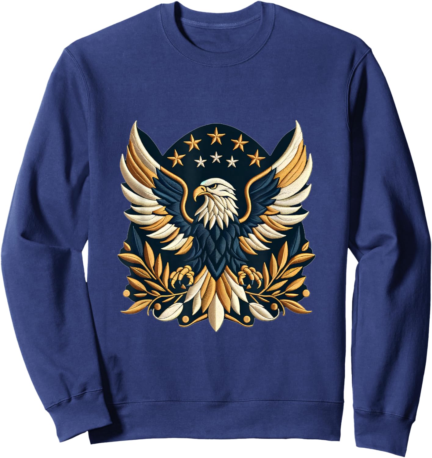 American Eagle Emblem Embroidery-Inspired design Sweatshirt - Sweatshirt | Navy