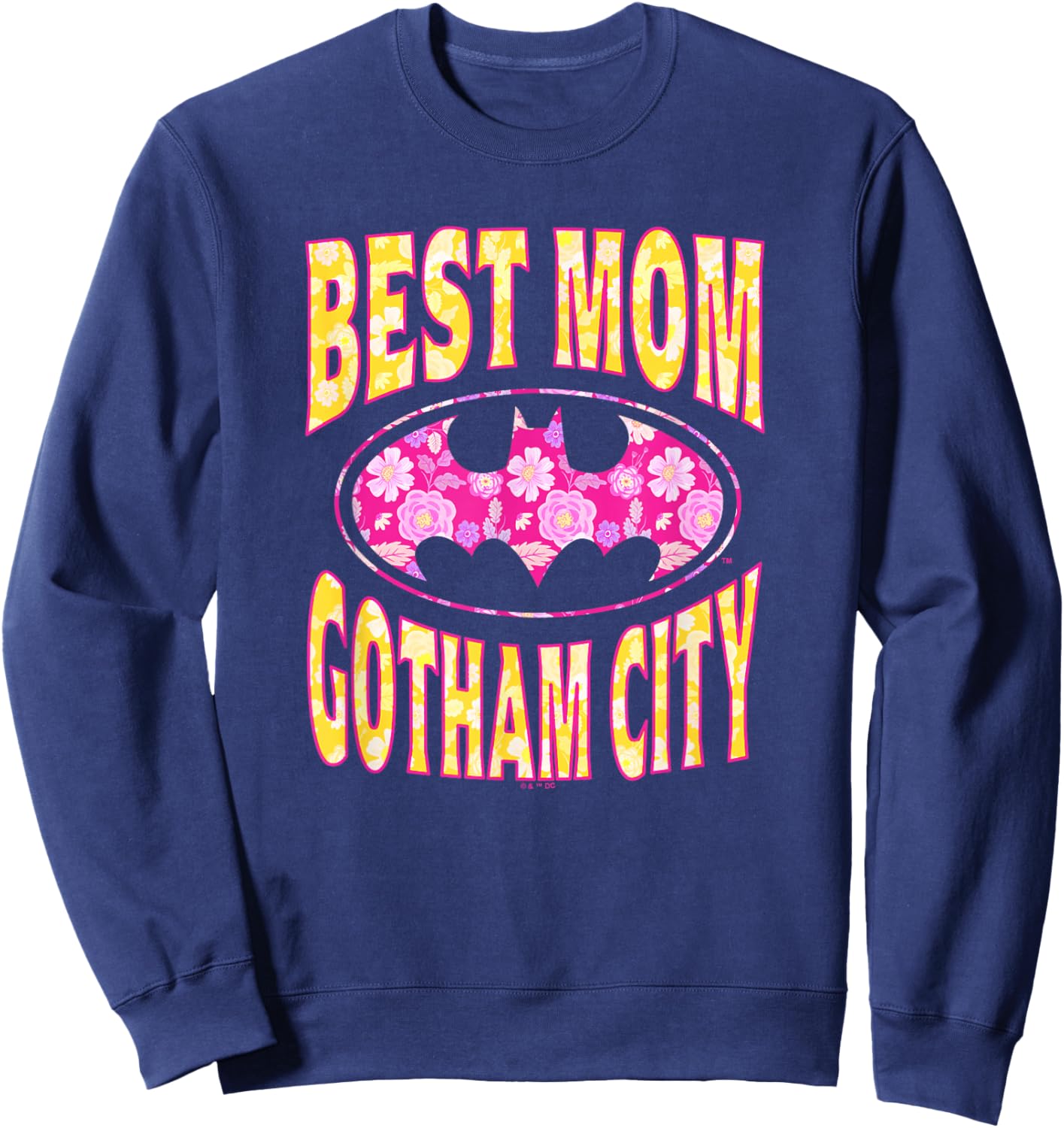 Batman Mother's Day Best Mom in Gotham Sweatshirt - Sweatshirt | Navy
