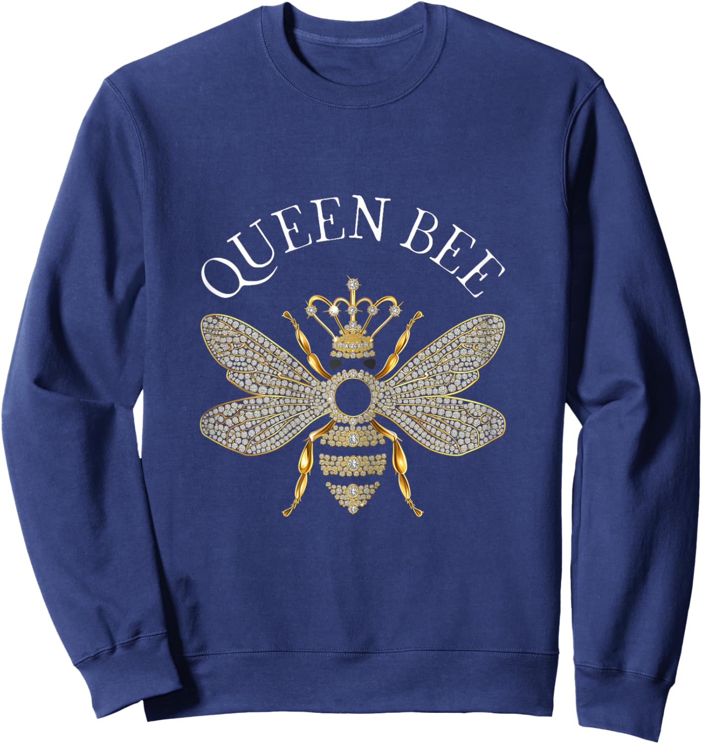Queen Bee Jewelry Jewels Cute Beekeeping Beekeeper Sweatshirt - Sweatshirt | Navy