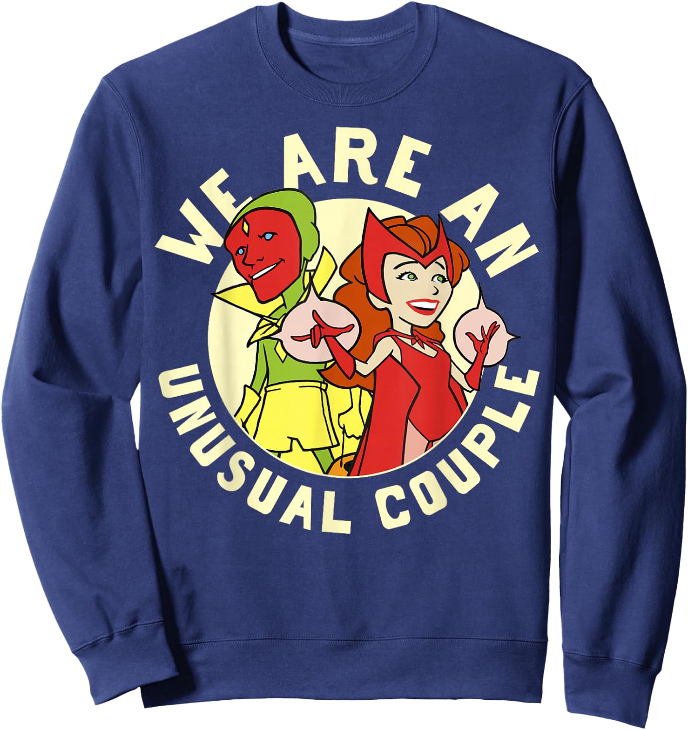 Marvel WandaVision Halloween We Are An Unusual Couple Retro Sweatshirt - Sweatshirt | Navy
