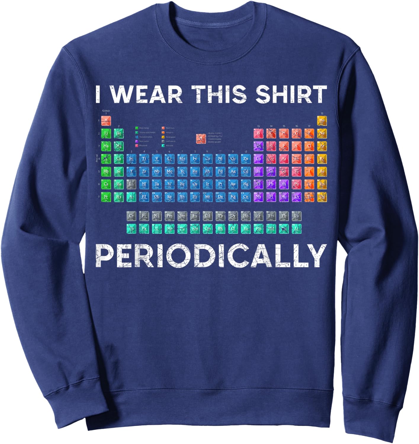 Periodic Table Chemistry Sweatshirt - Sweatshirt | Navy