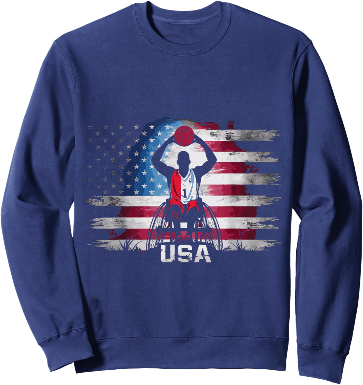 USA Wheelchair Basketball Sweatshirt - Sweatshirt | Navy
