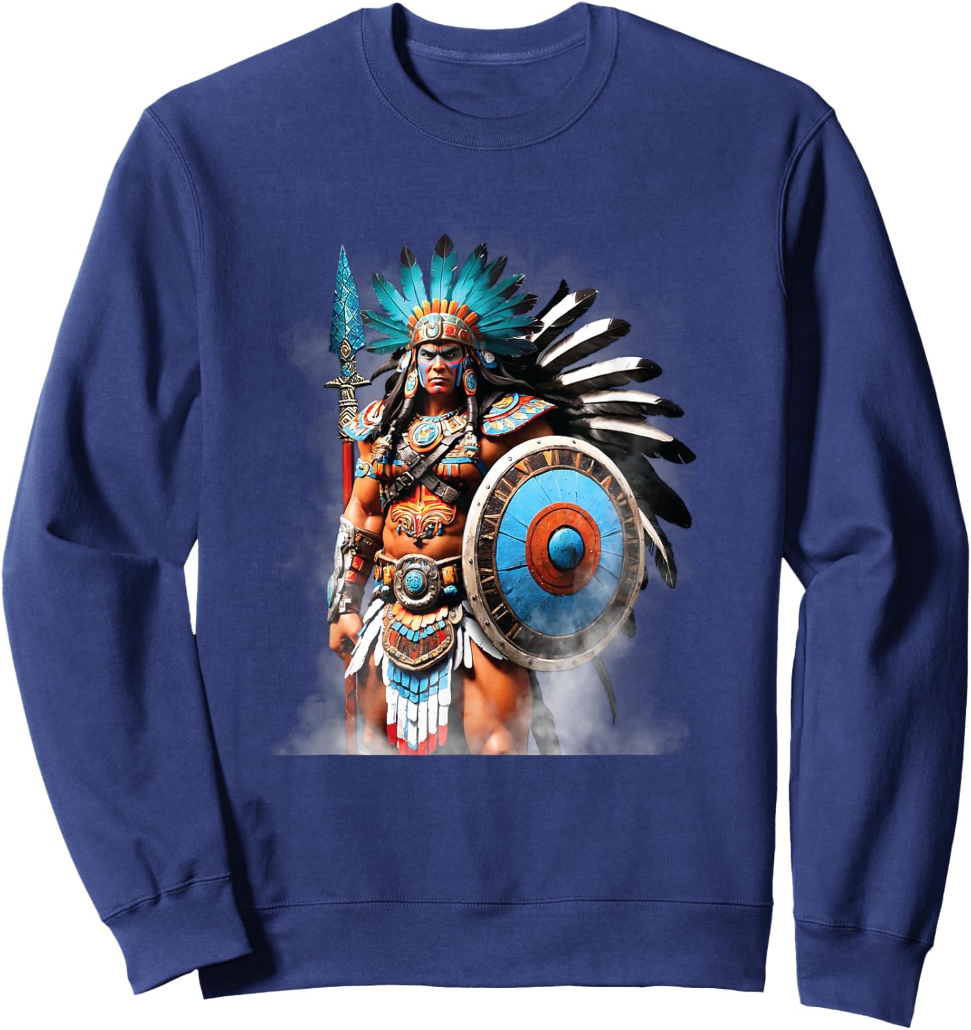 Huitzilopochtli Aztec Sun and War God Tenochtitlan Mayan Sweatshirt - Sweatshirt | Navy