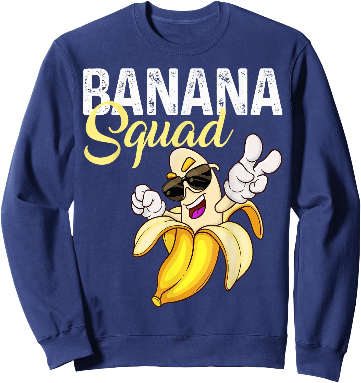 Cool Banana Squad Halloween Costume Banana Funny Team Sweatshirt - Sweatshirt | Navy