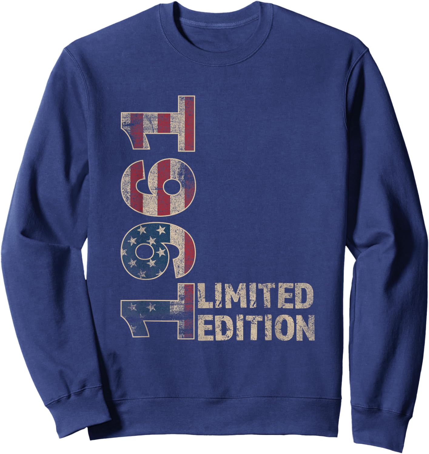64th Birthday Gift men Vintage born 1961 turning 64 Year Old Sweatshirt - Sweatshirt | Navy