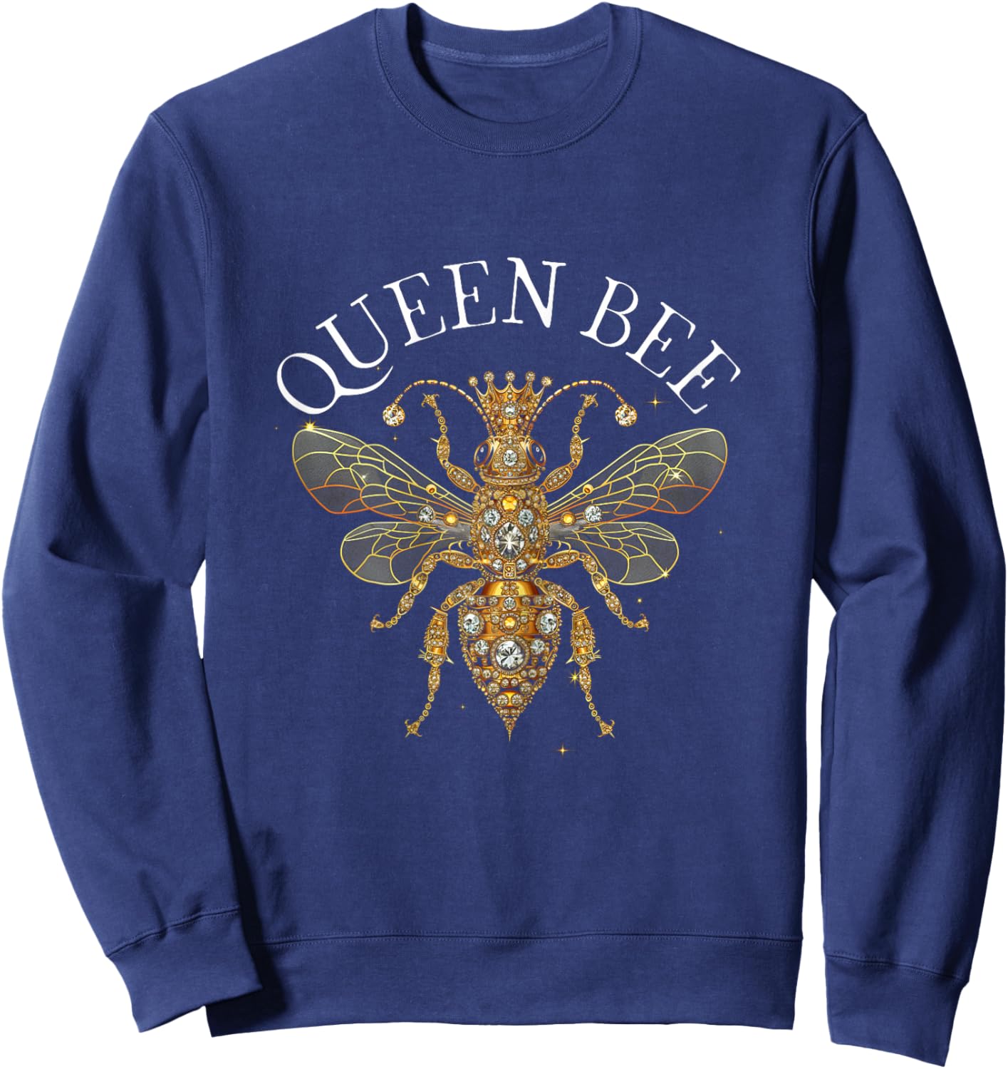 Queen Bee Jewellery Jewels Sweet Beekeeping Beekeeper Sweatshirt - Sweatshirt | Navy
