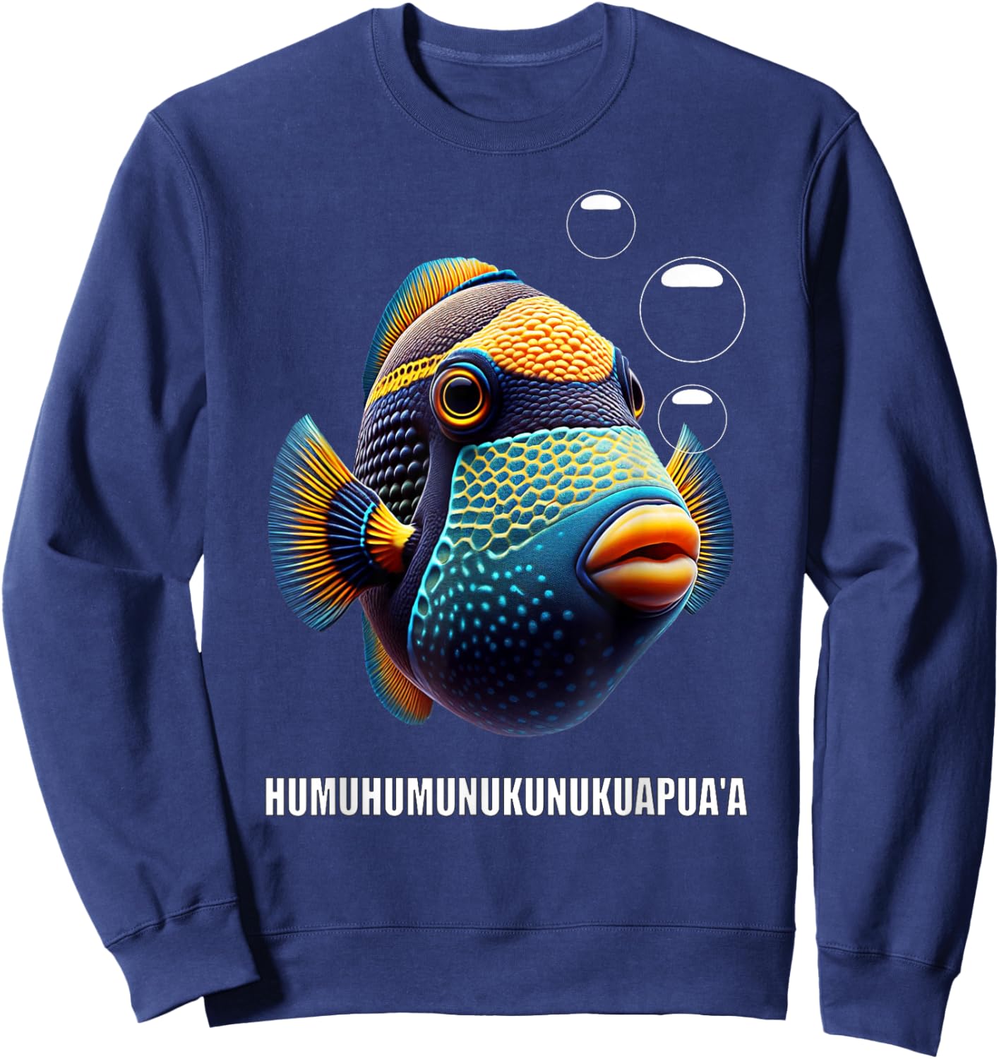Humuhumunukunukuapua'a Hawaiian Reef Triggerfish Hawaii Sweatshirt - Sweatshirt | Navy