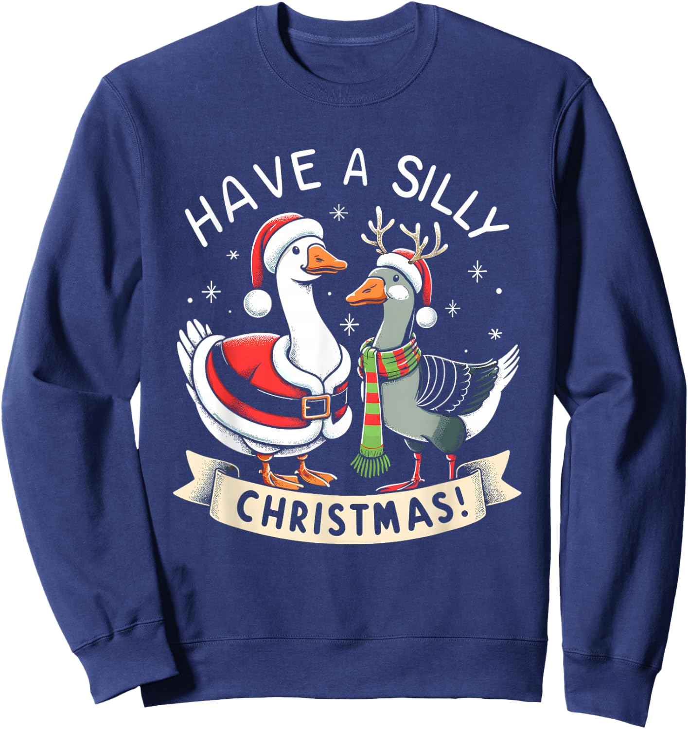 Silly Goose Christmas Sweater Silly Goose Shirt Silly Goose Sweatshirt - Sweatshirt | Navy