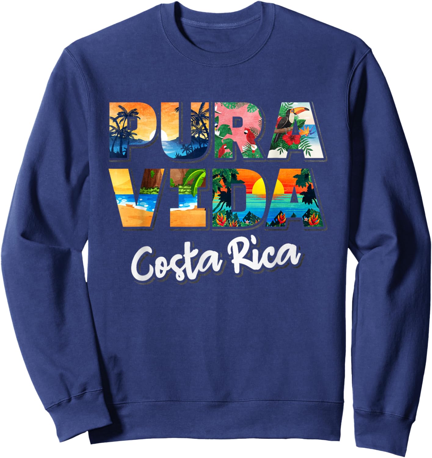 Pura Vida Costa Rica Souvenir - Cool Central America Travel Sweatshirt - Sweatshirt | Navy