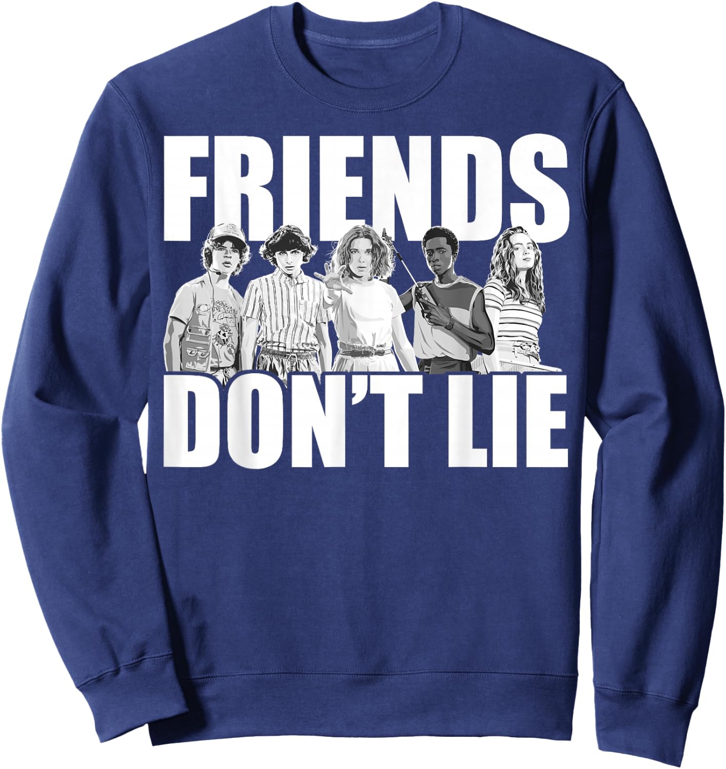 Netflix Stranger Things Friends Don't Lie Group Shot Sweatshirt - Sweatshirt | Navy