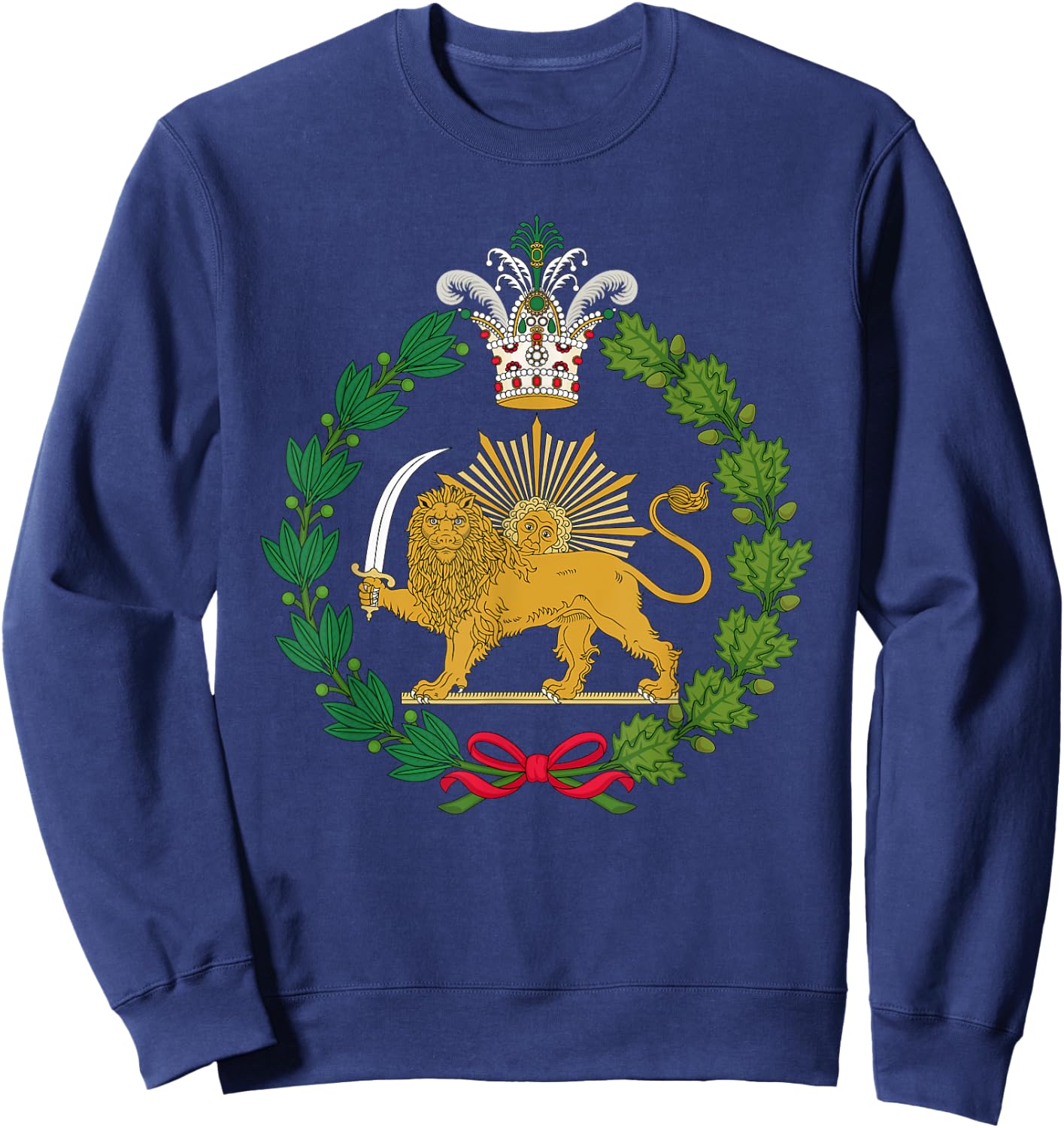 Iranian pride lion and sun of Qajar and Pahlavi Sweatshirt - Sweatshirt | Navy