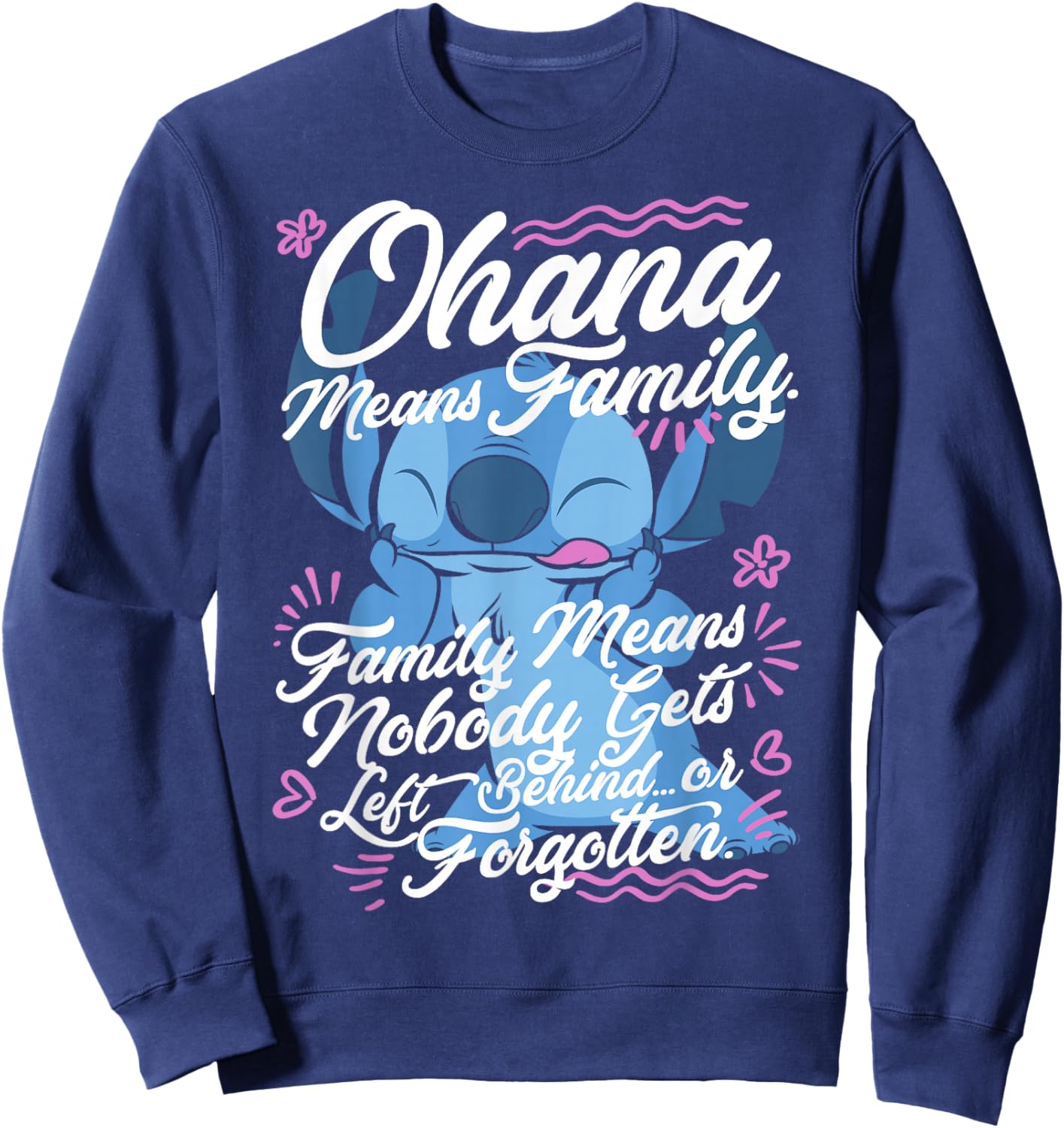 Disney Lilo & Stitch Stitch Day Ohana Means Family Sweatshirt - Sweatshirt | Navy