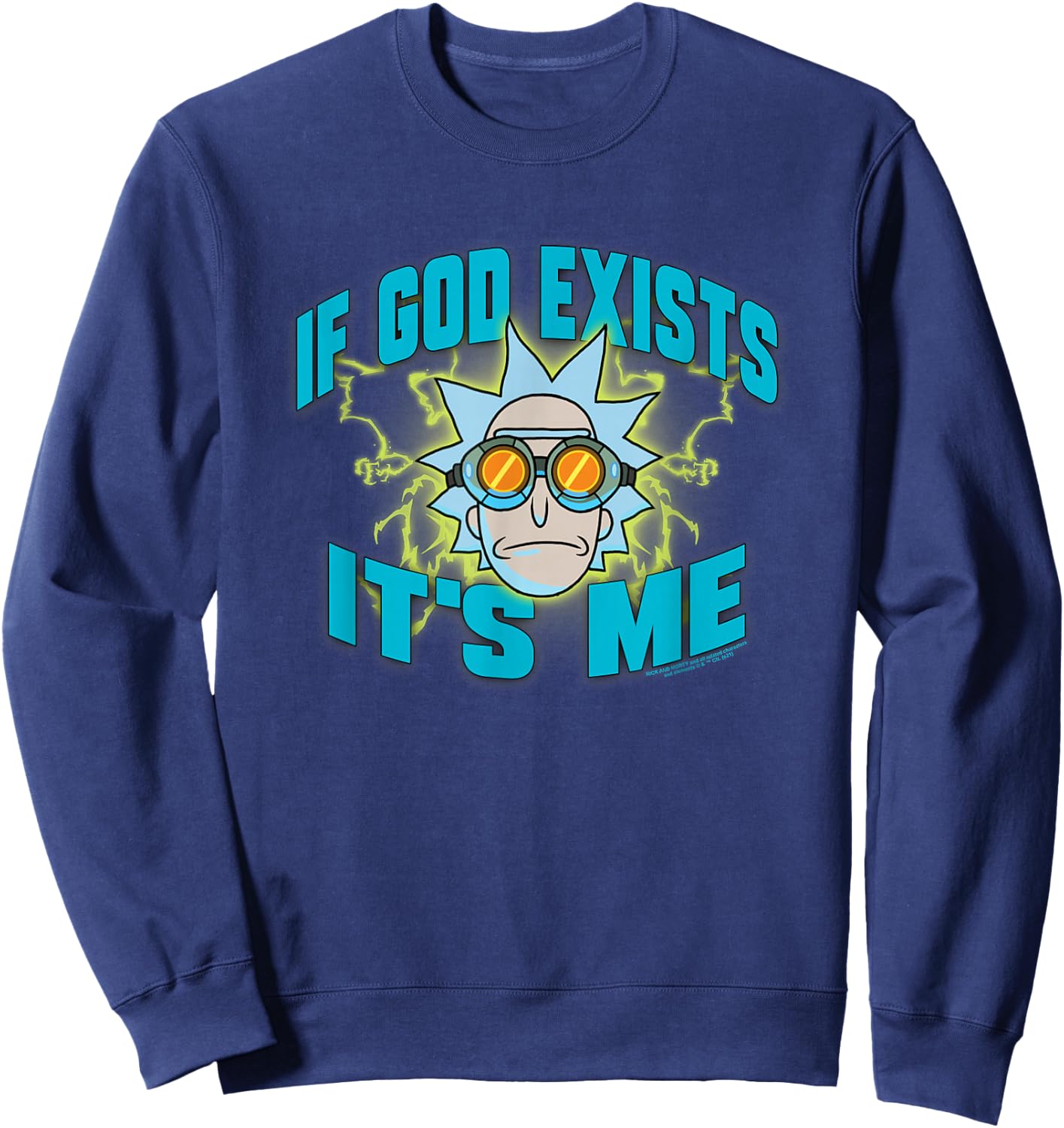 Rick and Morty If God Exists Sweatshirt - Sweatshirt | Navy