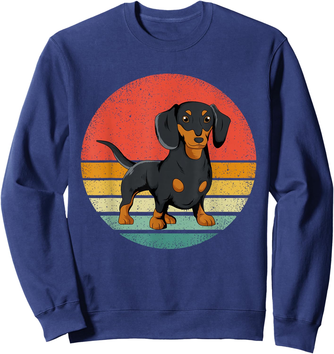 Dachshund Dog Lover Vintage Retro Weiner Dog Gift Sweatshirt - Sweatshirt | Navy
