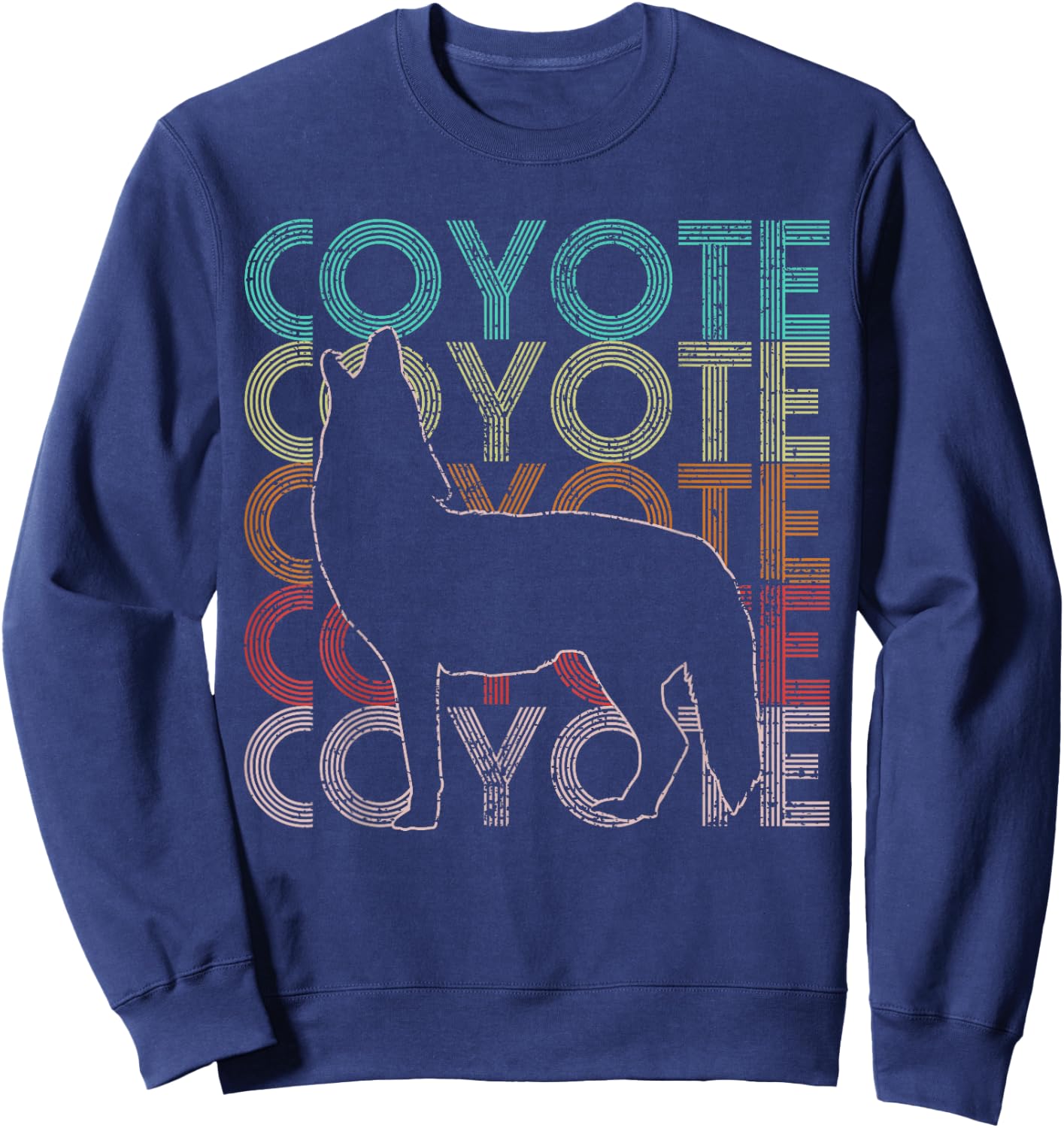 Coyote Retro Vintage Sweatshirt - Sweatshirt | Navy