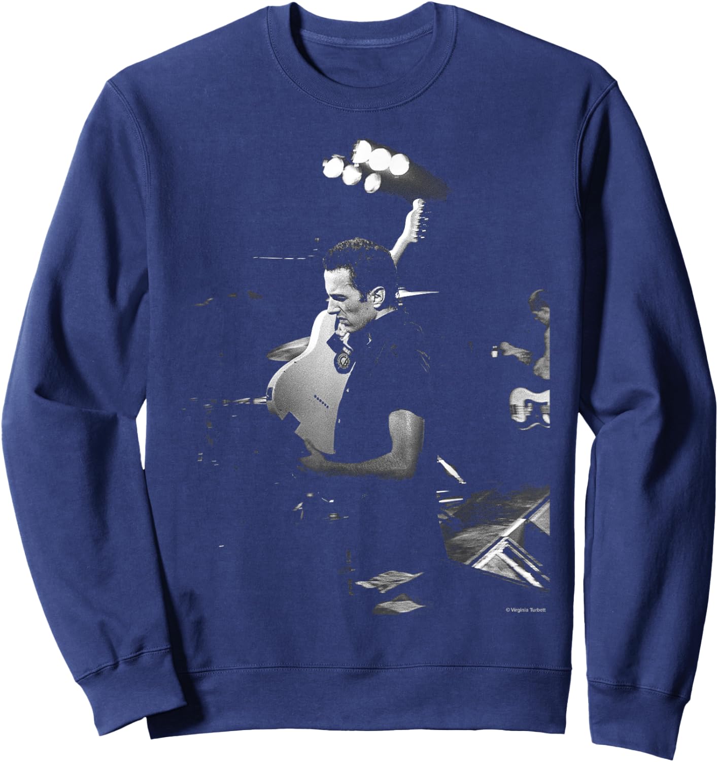 The Clash Joe Strummer at The Palais by Virginia Turbett Sweatshirt - Sweatshirt | Navy
