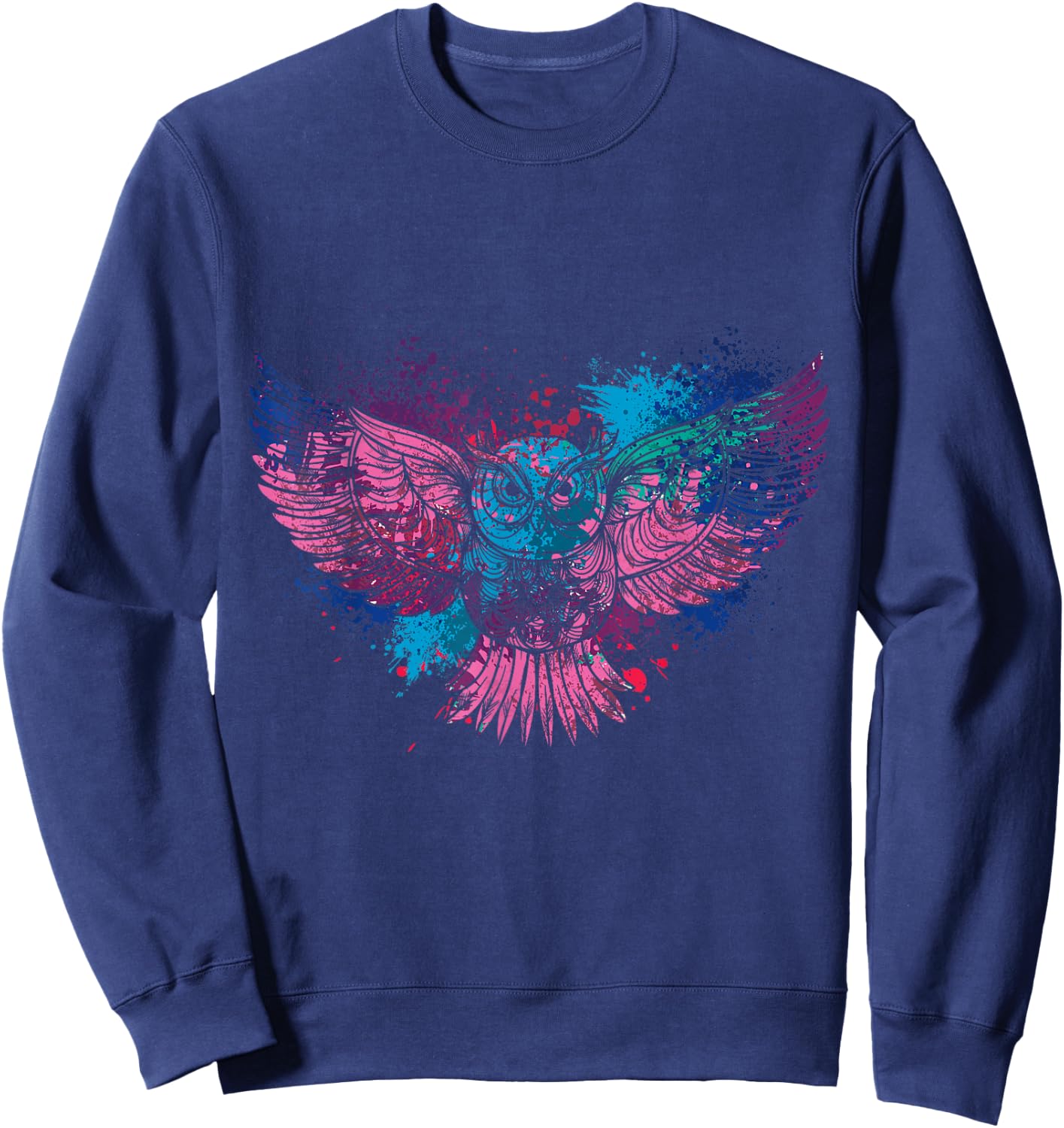 Forest Birds Gift Animal Lover Owl Sweatshirt - Sweatshirt | Navy