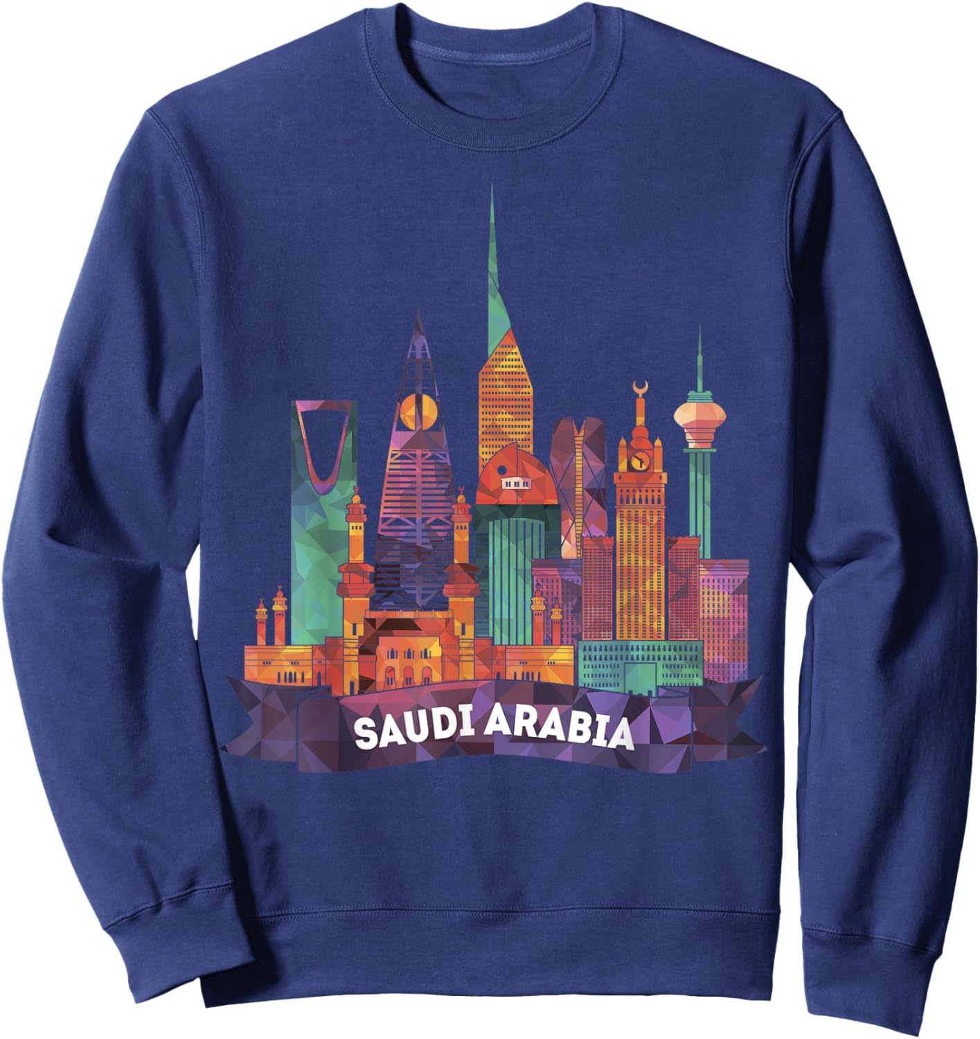 Travel Saudi Arabia Riyadh Jeddah Makkah Madinah Vacation Sweatshirt - Sweatshirt | Navy