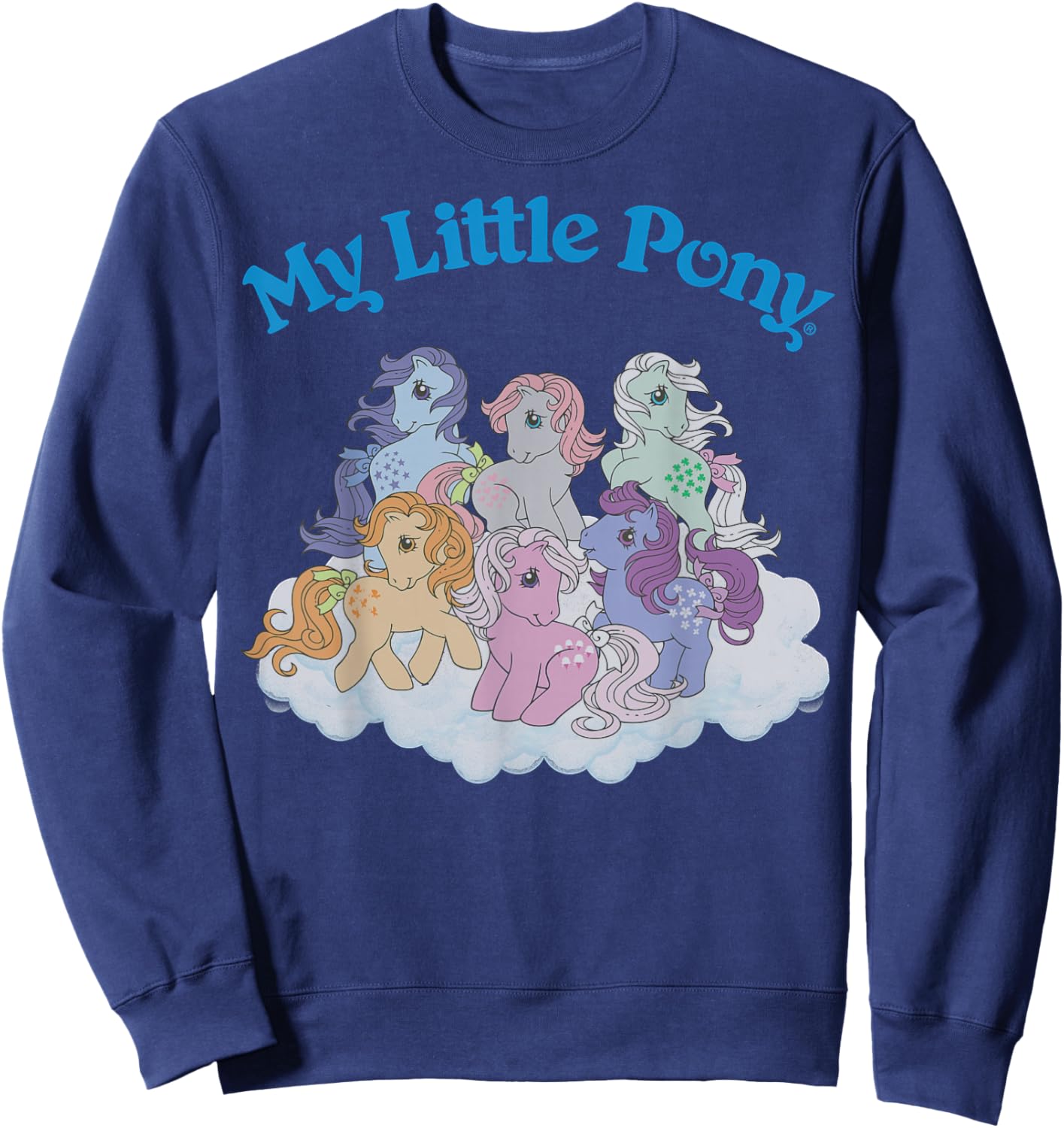 My Little Pony Original First Generation Pony Group Shot Small Sweatshirt - Sweatshirt | Navy
